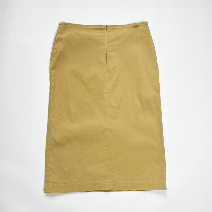 00's Morgan De Toi Stretch Pencil Skirt with Slit in Tan - XS