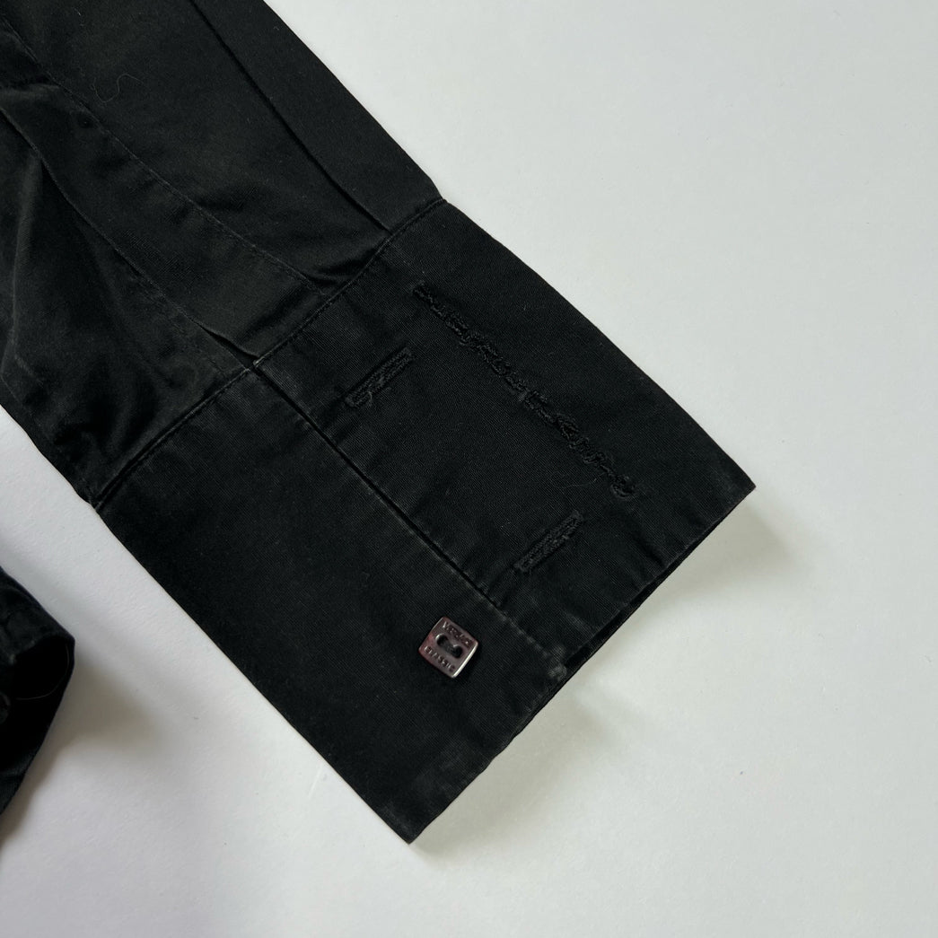 00's Versace Classic Fitted Shirt in Black - S/M