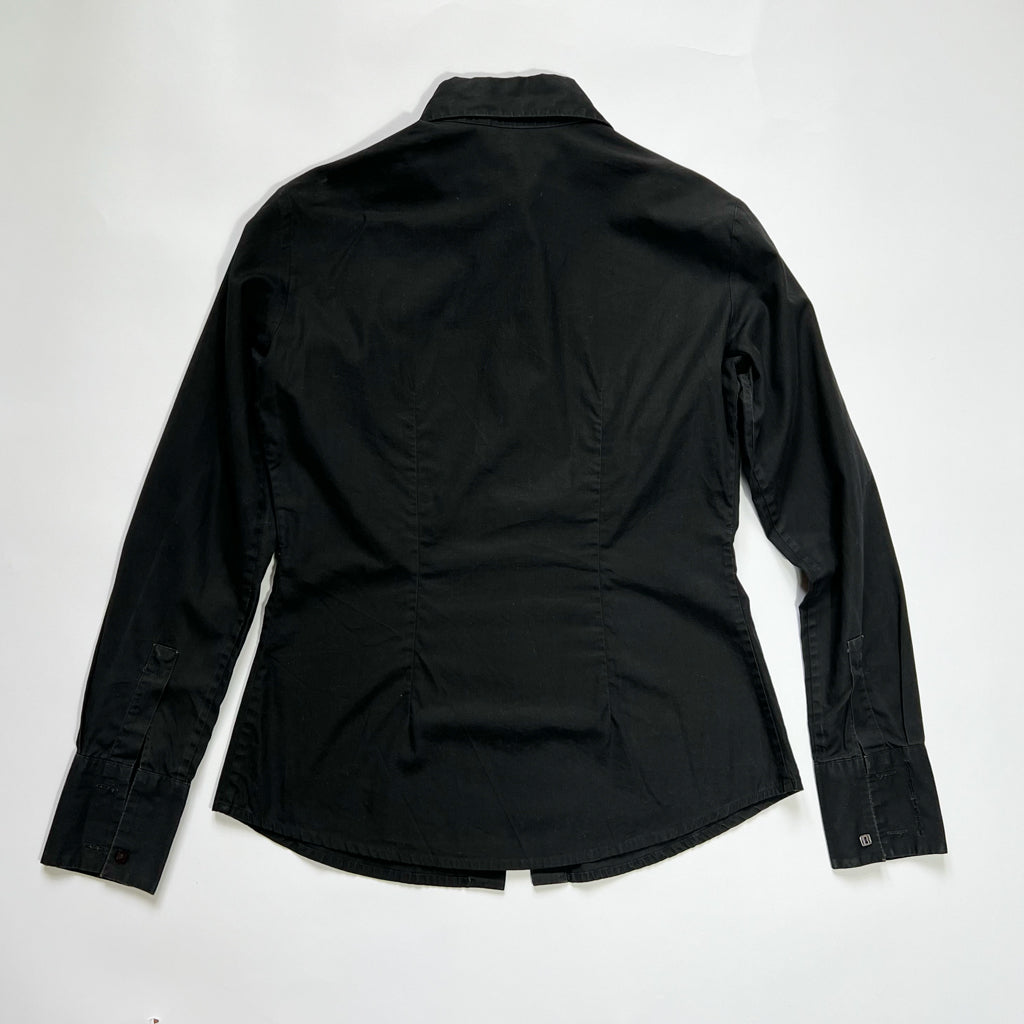 00's Versace Classic Fitted Shirt in Black - S/M