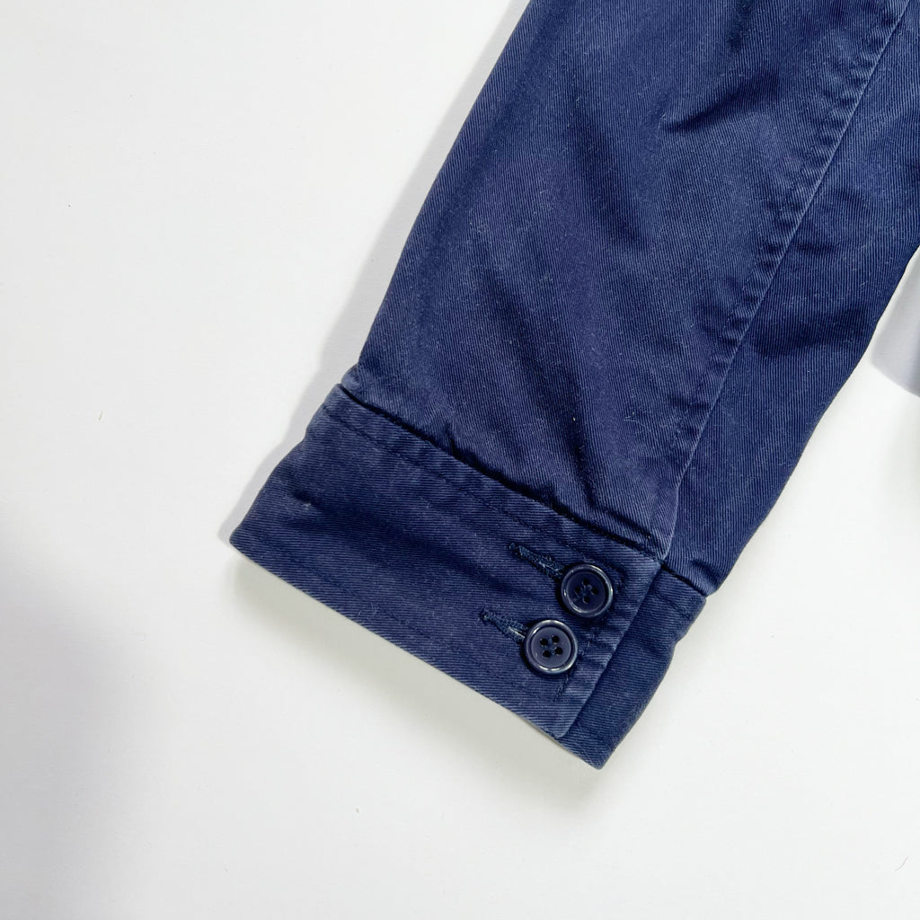 00's Short Trench Coat Jacket in Navy - M