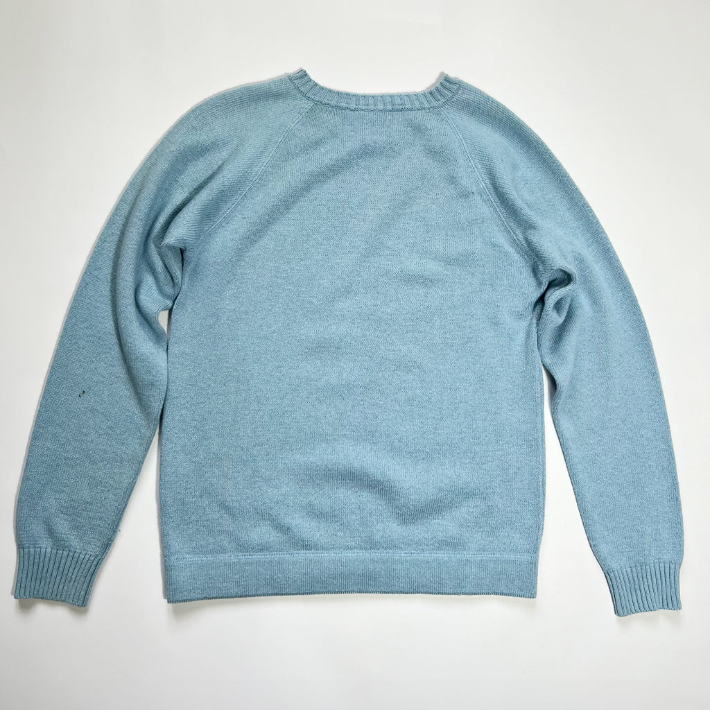 00's Diesel V Neck Knit Jumper in Blue - M