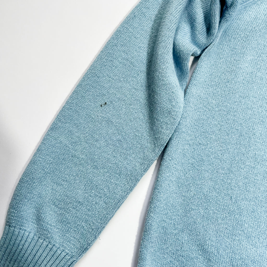 00's Diesel V Neck Knit Jumper in Blue - M