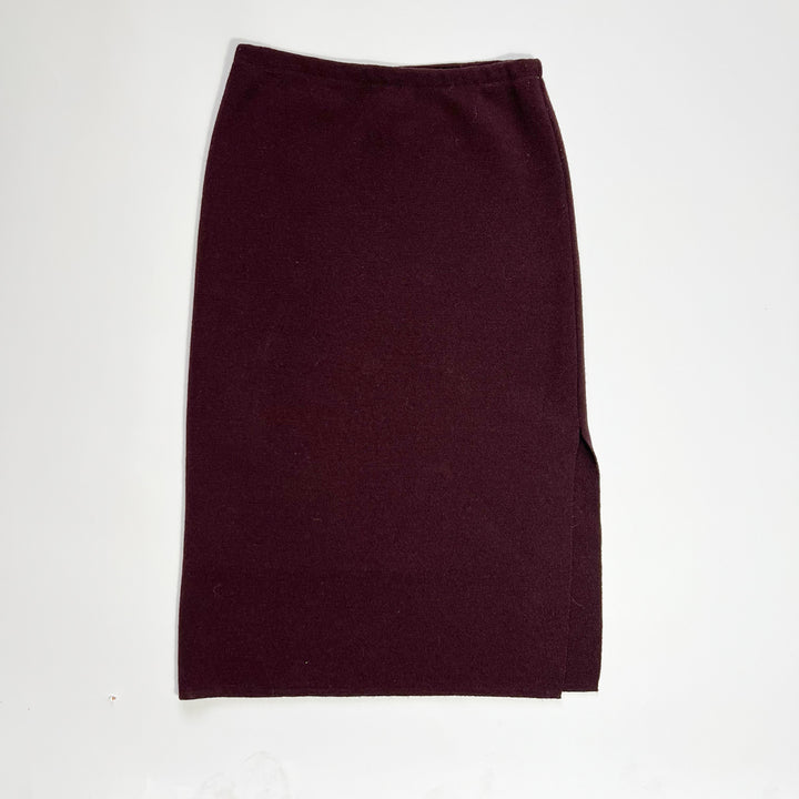 00's Sarah Pacini Merino Wool Pencil Skirt in Burgandy - S
