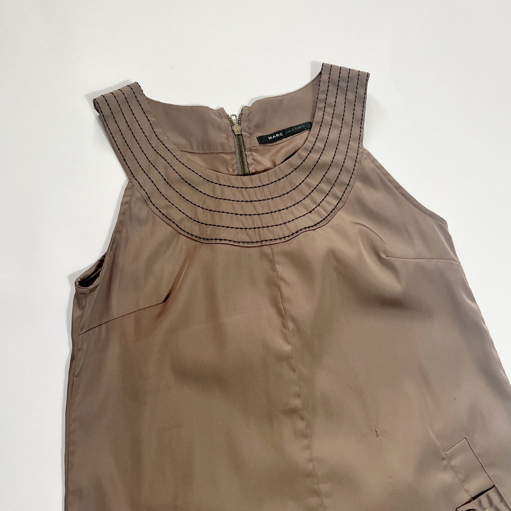 00's Marc Jacobs Babydoll Dress in Brown - S
