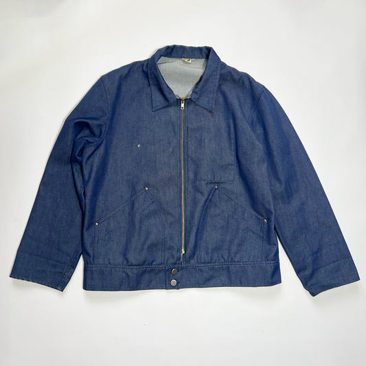 60's French Workwear Denim Chore Coat - M