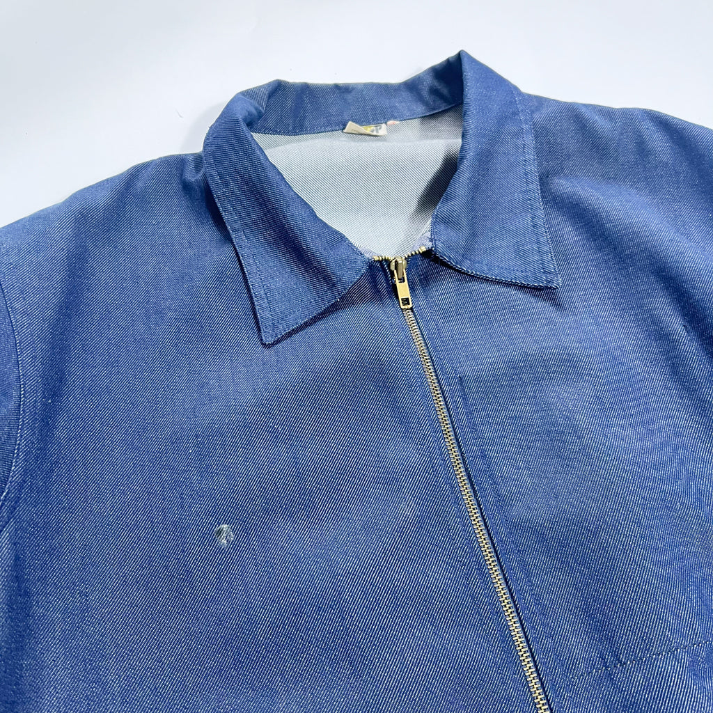 60's French Workwear Denim Chore Coat - M