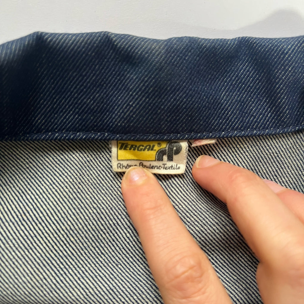 60's French Workwear Denim Chore Coat - M