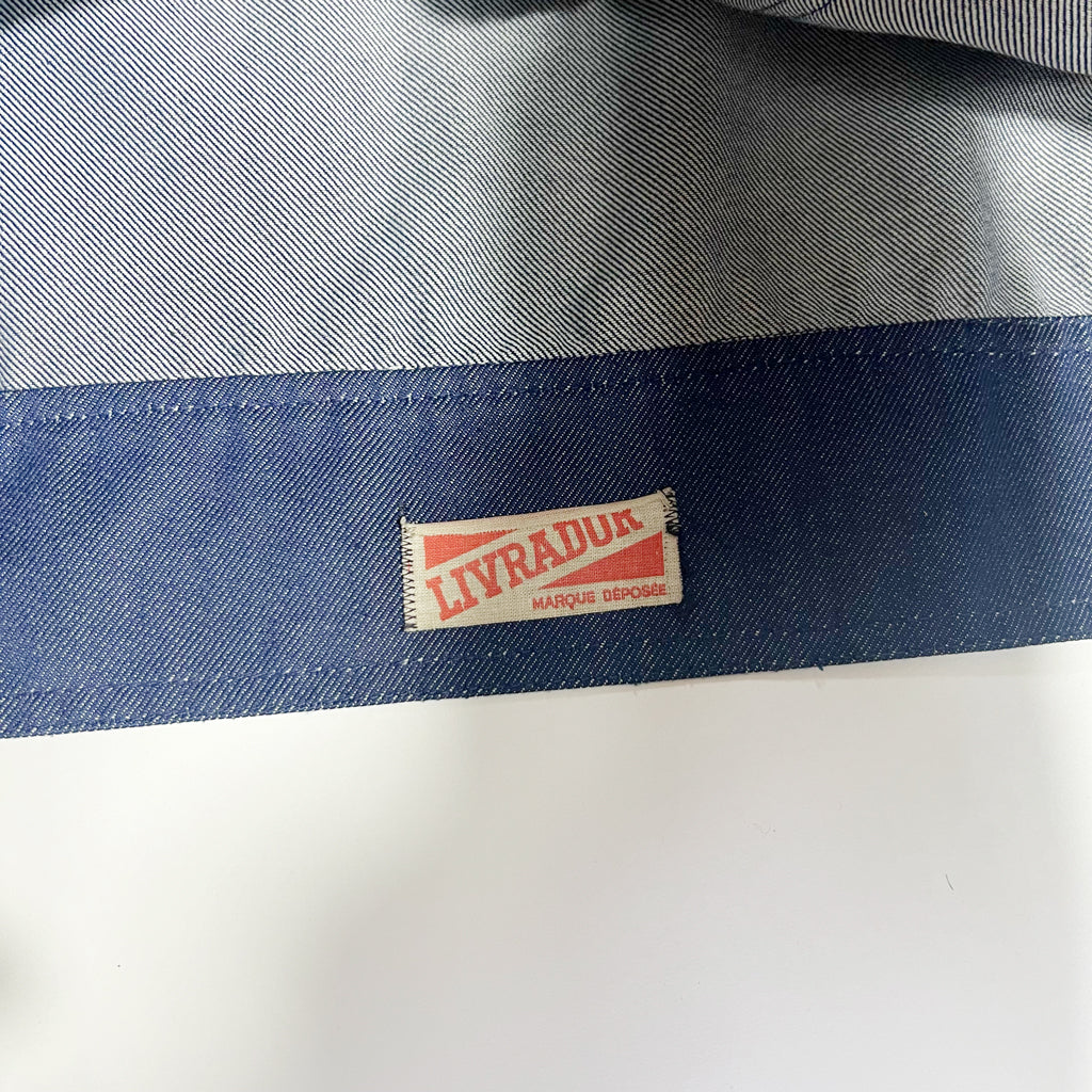 60's French Workwear Denim Chore Coat - M