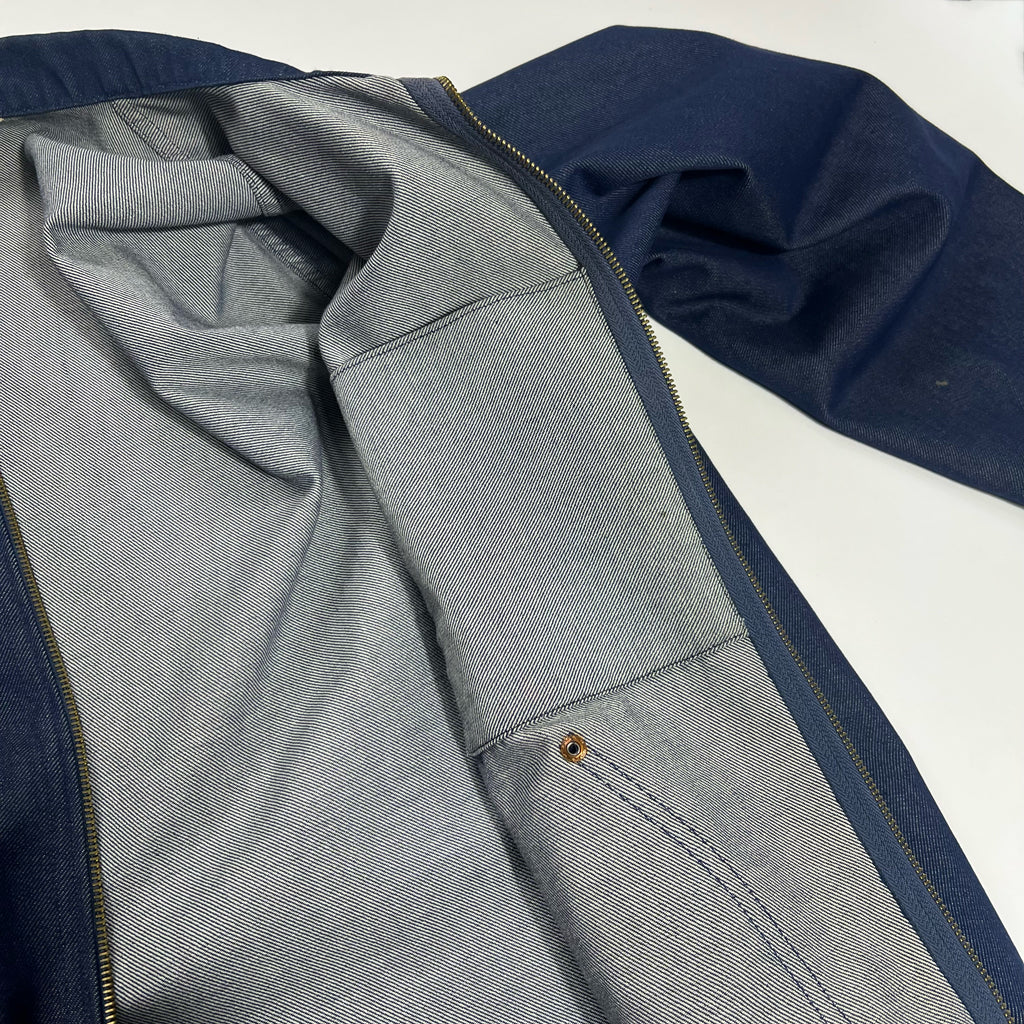 60's French Workwear Denim Chore Coat - M