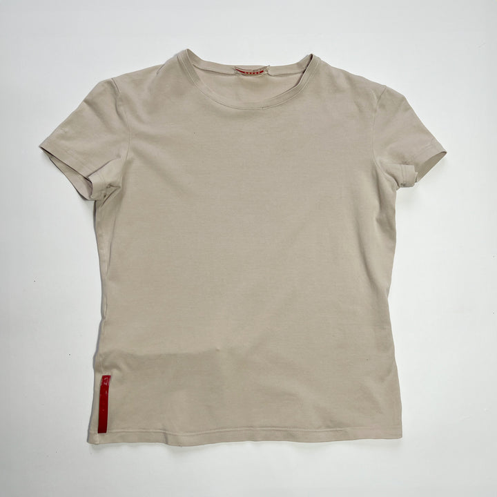 SS99 Prada Sport Baby Tee with Nylon Zip Pocket in Dusty Pink - S/M