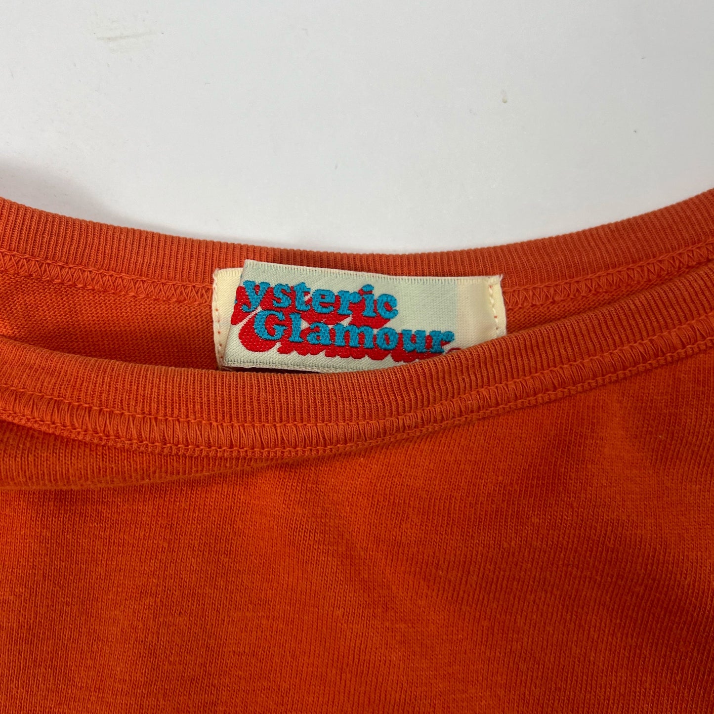 00's Hysteric Glamour Cowgirls Tshirt in Orange Tie Dye - S