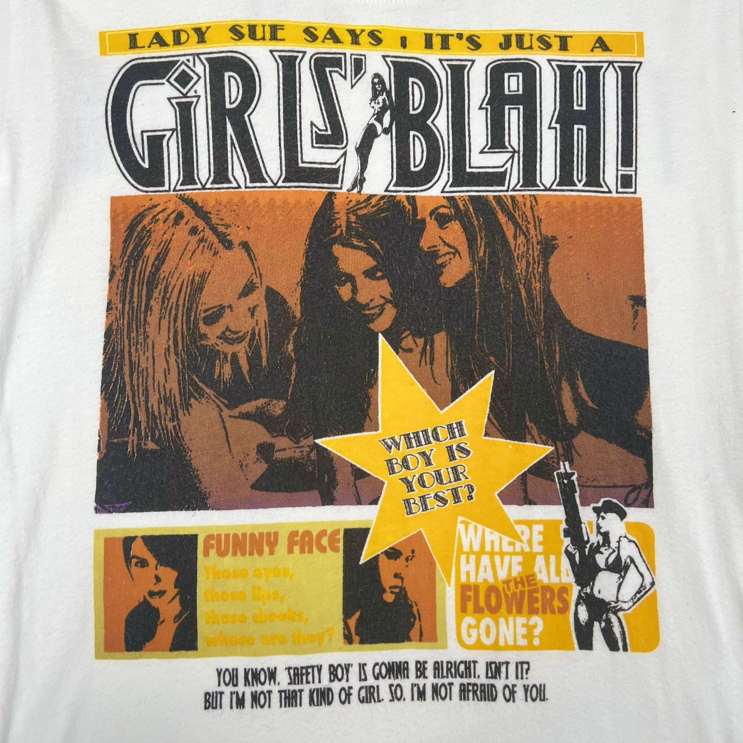 00's Sly Japan Tshirt with Girls Blah Graphic - M