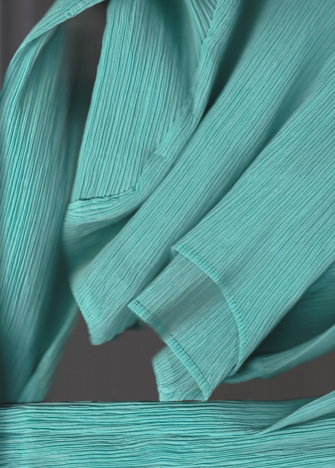 AW 2001 Issey Miyake Mainline Longsleeve Top in Aquamarine - S