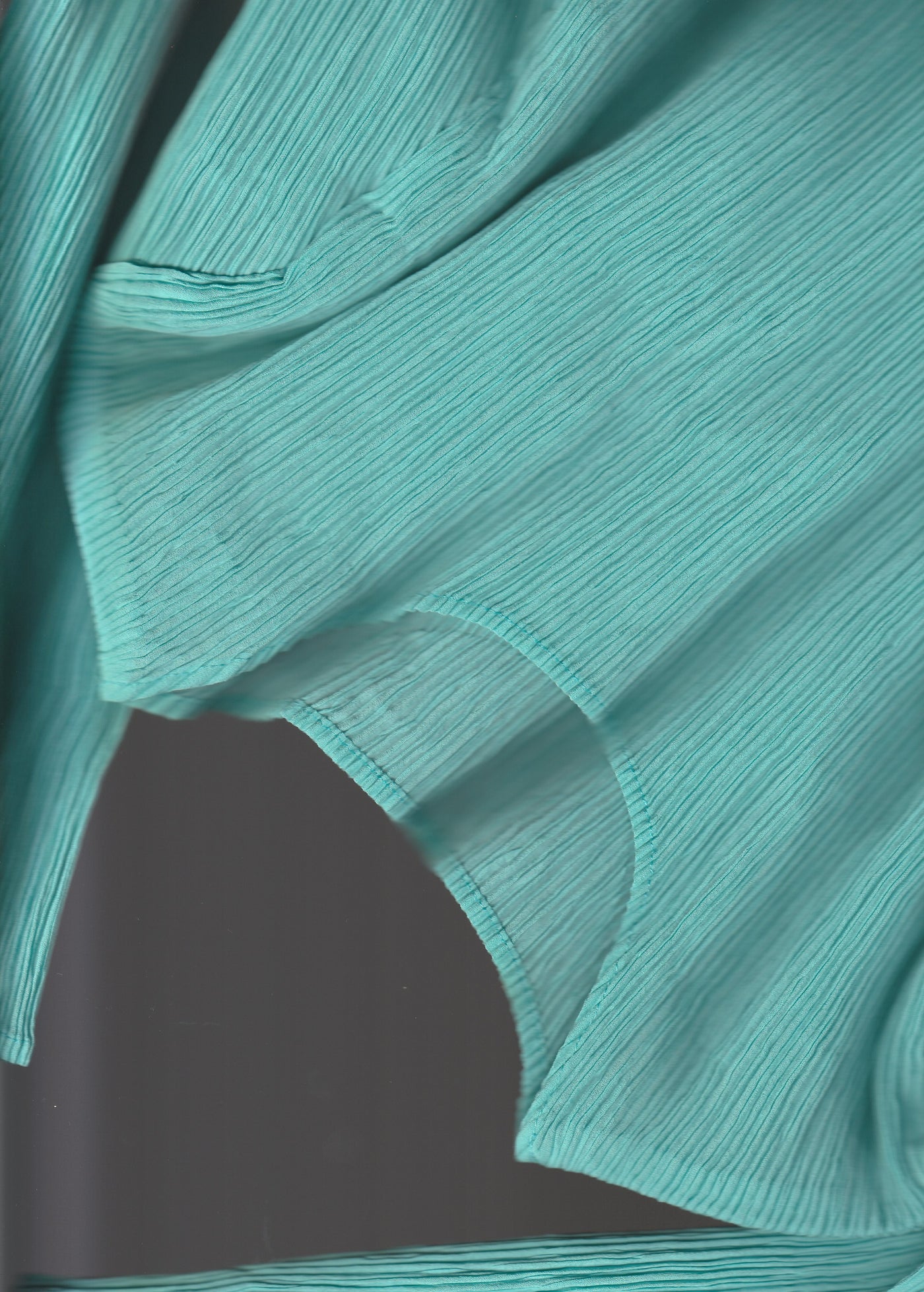 AW 2001 Issey Miyake Mainline Longsleeve Top in Aquamarine - S