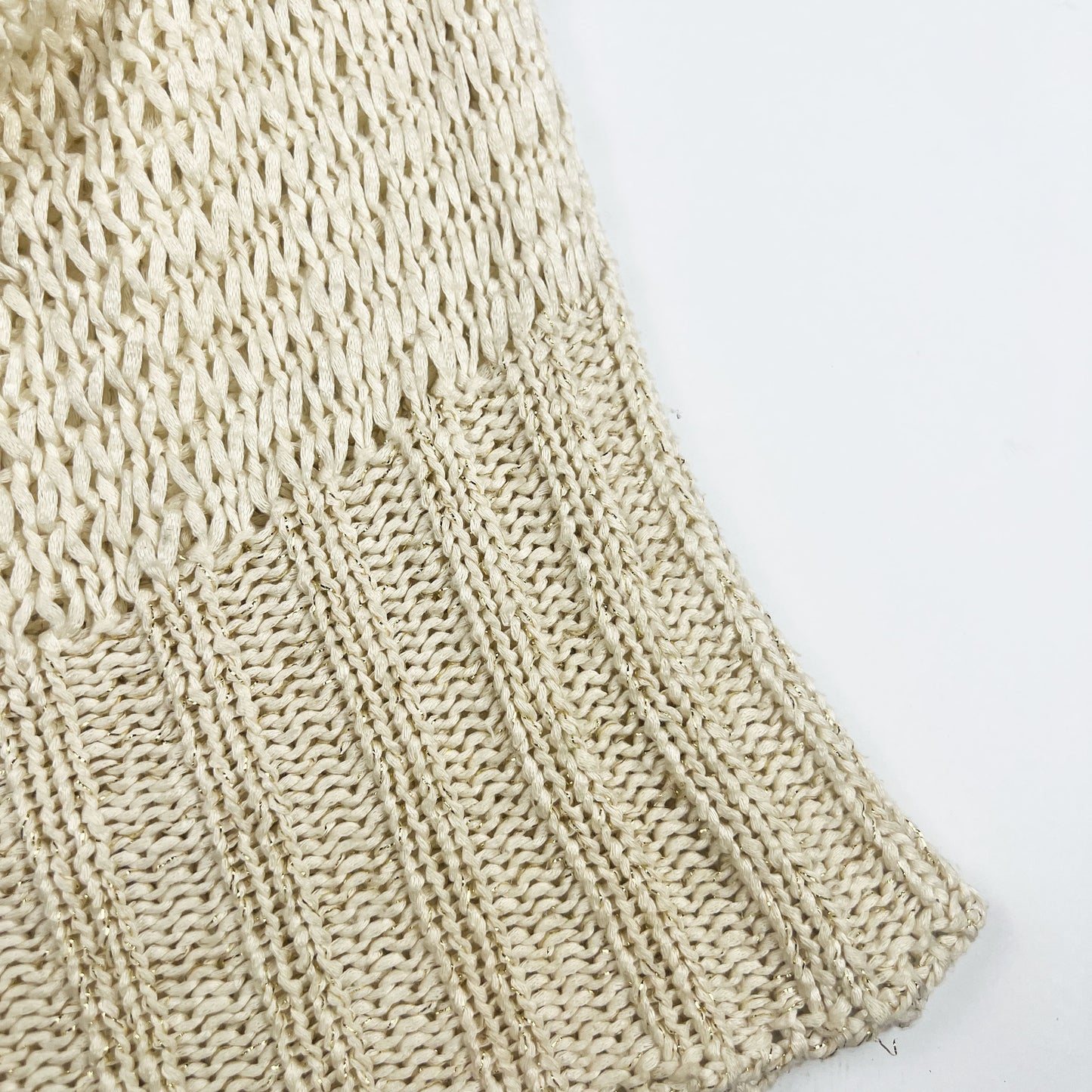 00's Morgan De Toi Sleeveless Knit Top with Cowl Neck in Cream - S