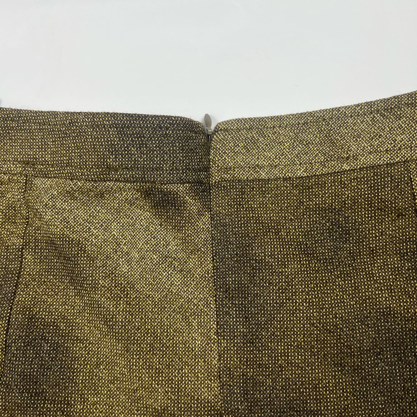 00's Versus Versace Wool Pleated Mini Skirt in Khaki - w30"