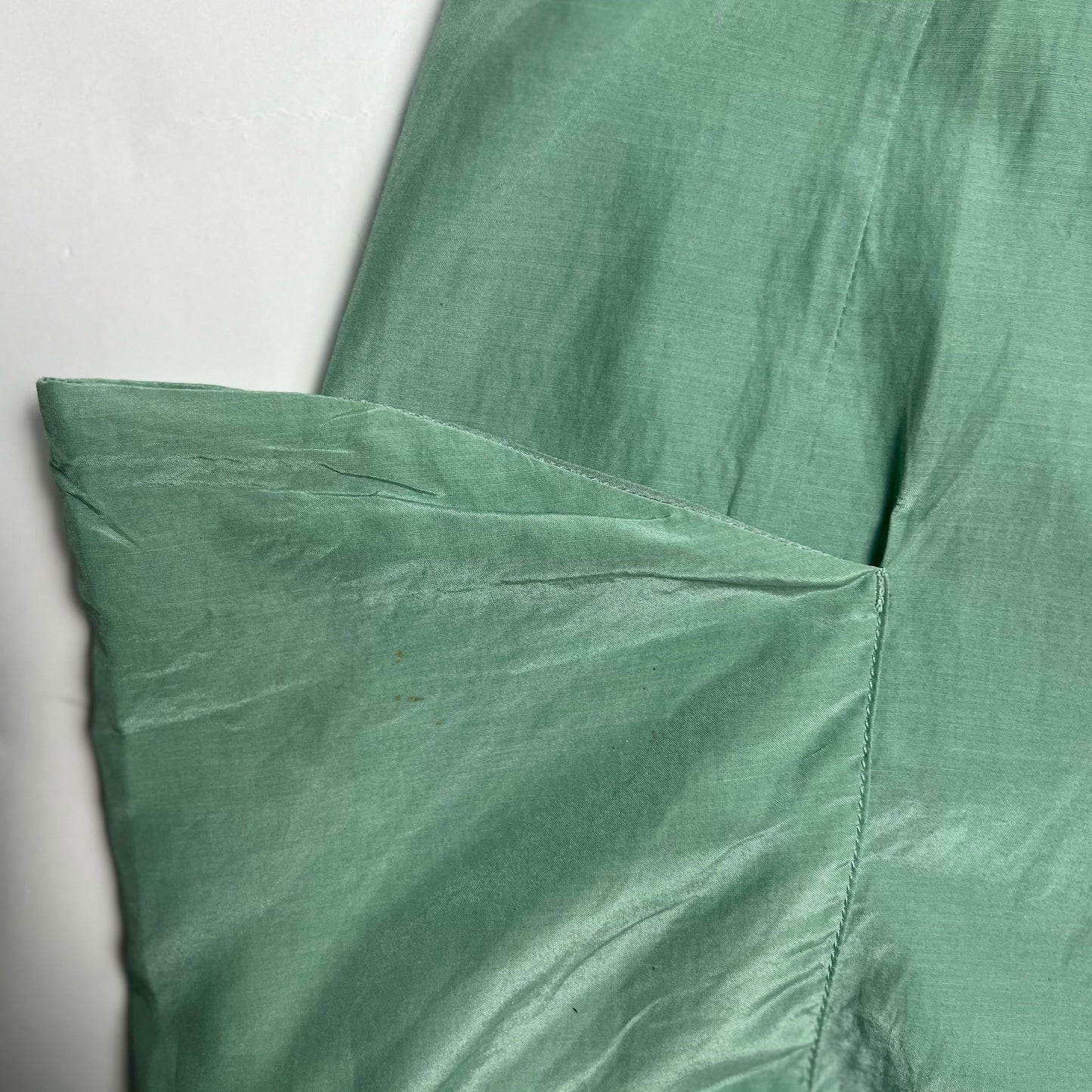 2007 Prada Silk Halterneck Pinafore Dress in Teal - M