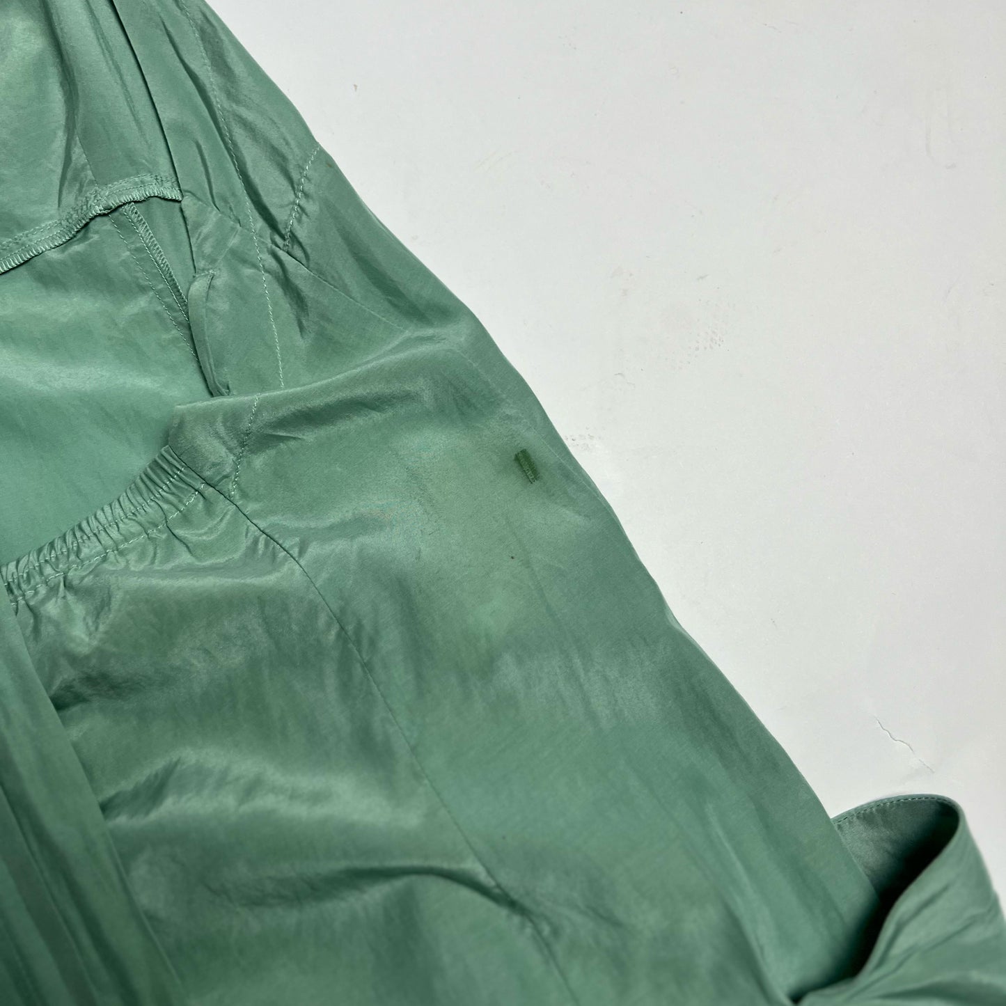 2007 Prada Silk Halterneck Pinafore Dress in Teal - M