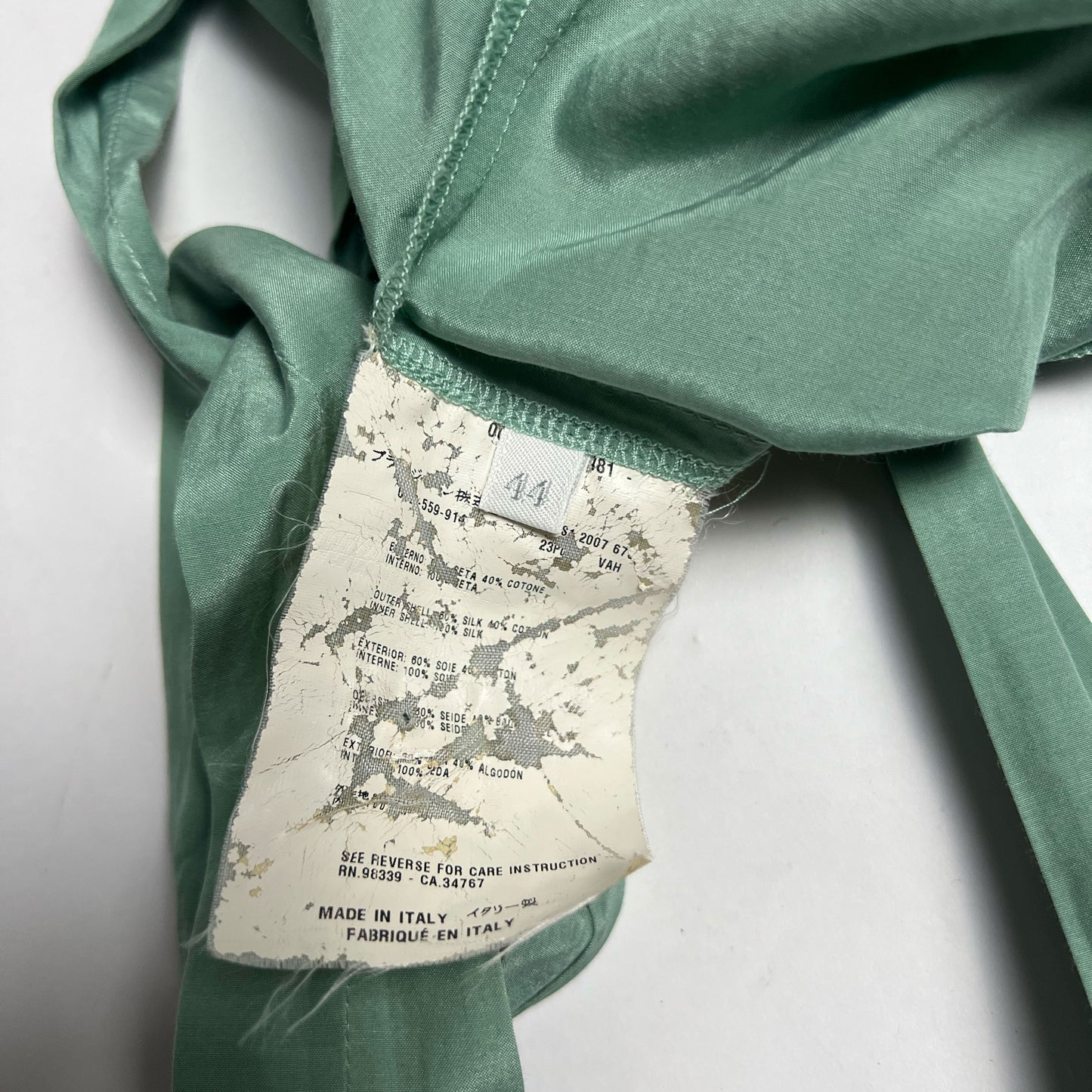 2007 Prada Silk Halterneck Pinafore Dress in Teal - M
