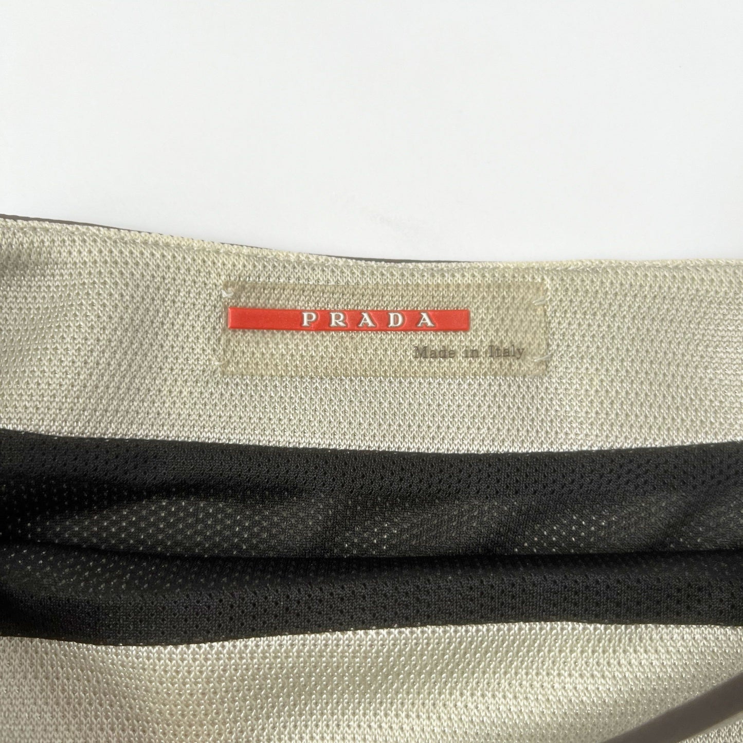 00's Prada Sport Double Zip Mesh Mini Skirt in Grey - W32"
