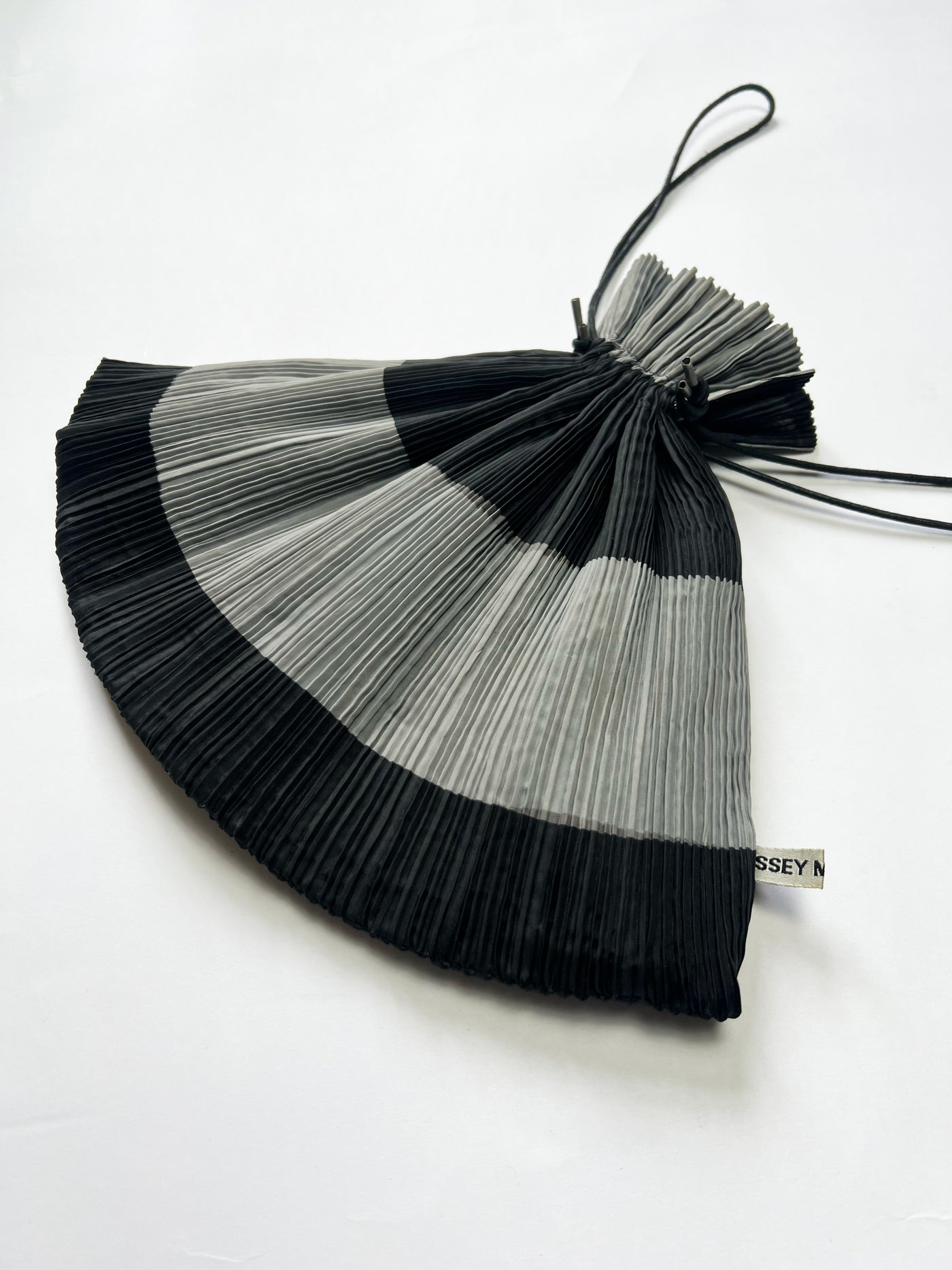 90's Issey Miyake Reversible Pleated Clutch Bag with Drawstring