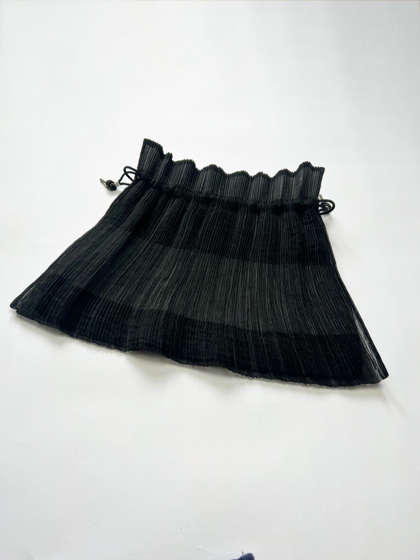 90's Issey Miyake Reversible Pleated Clutch Bag with Drawstring