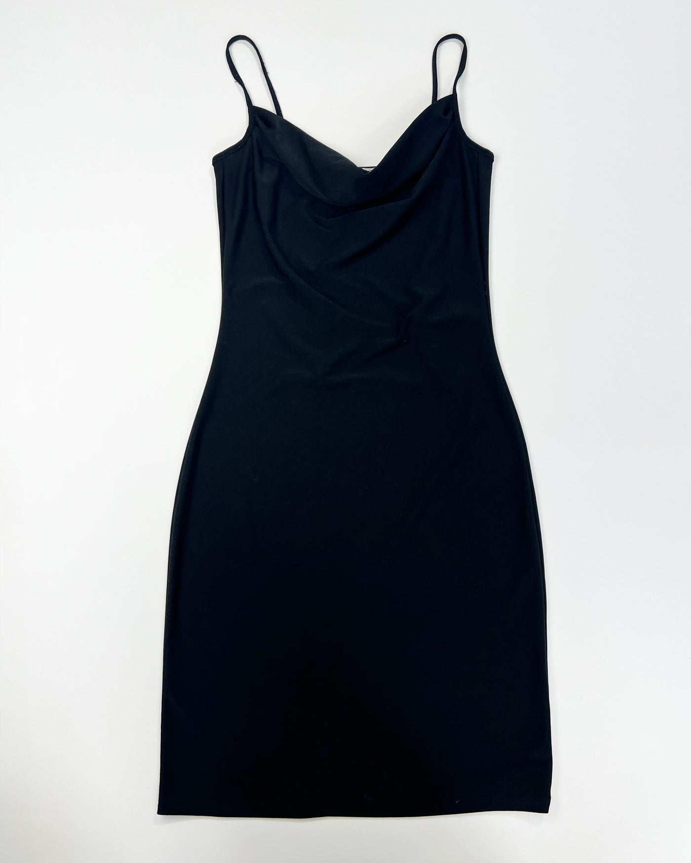 90's Top Shop Cami Dress with Cowlneck in Black - S
