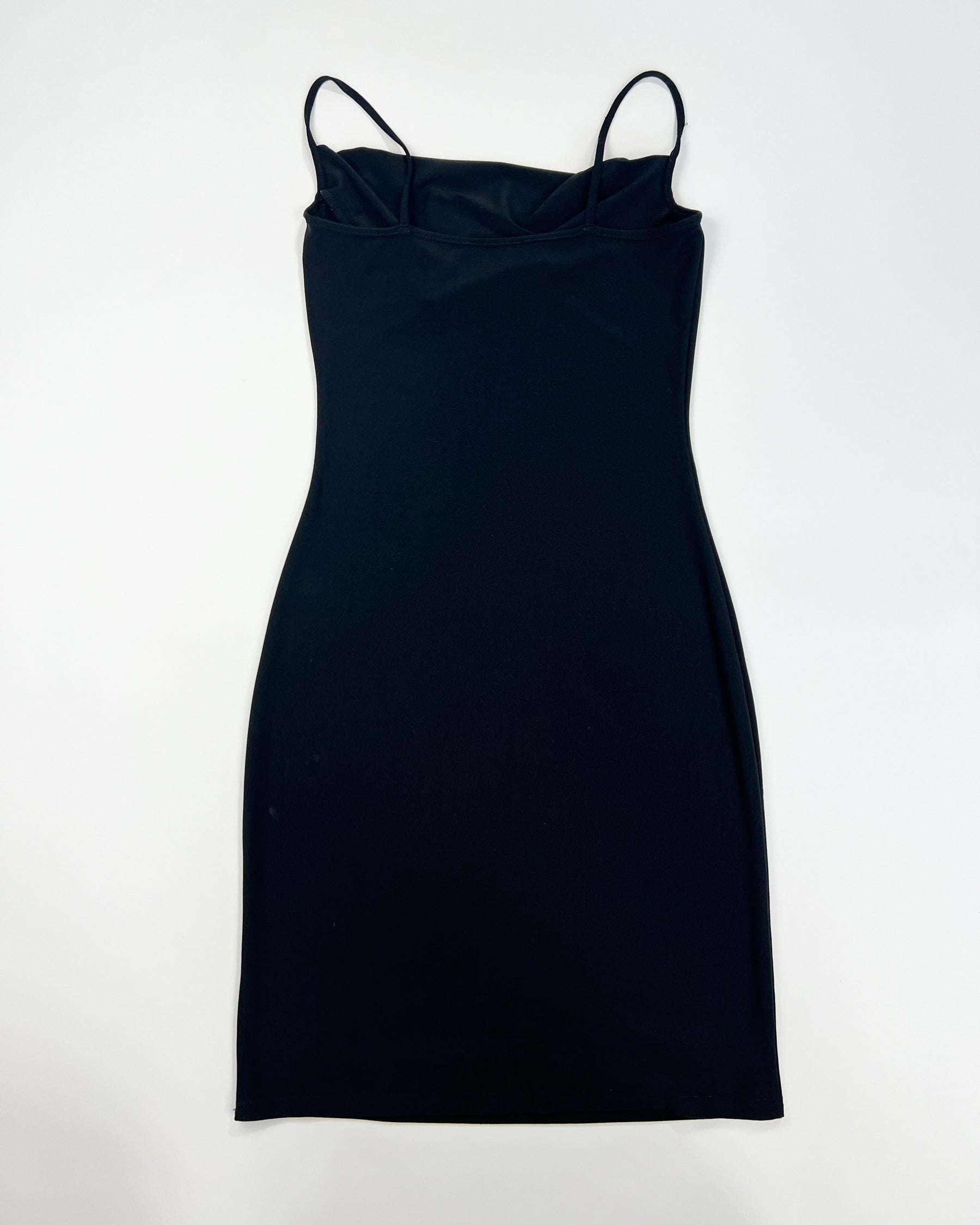 90's Top Shop Cami Dress with Cowlneck in Black - S