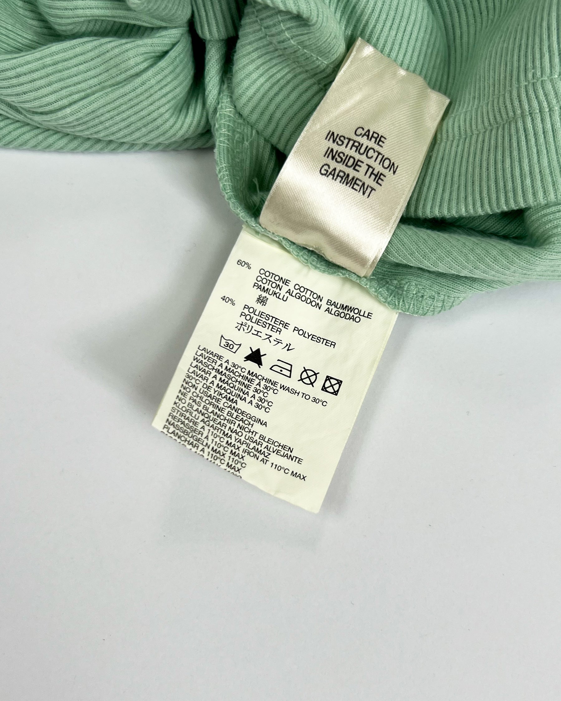 00's Deadstock Diesel Tank Top with Ribbon Trim Detail in Aqua - S