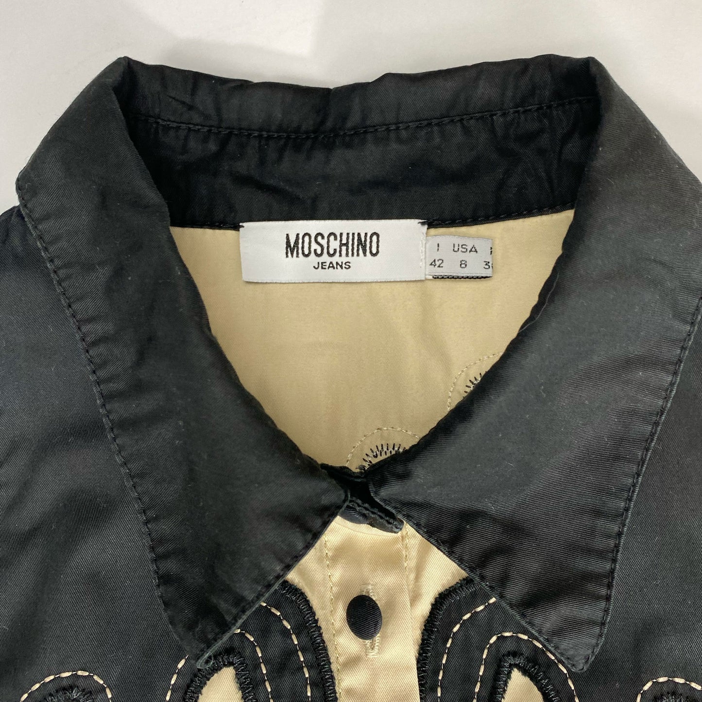 90's Moschino Sleeveless Drop Waist Dress with Western Style Detailing - XS