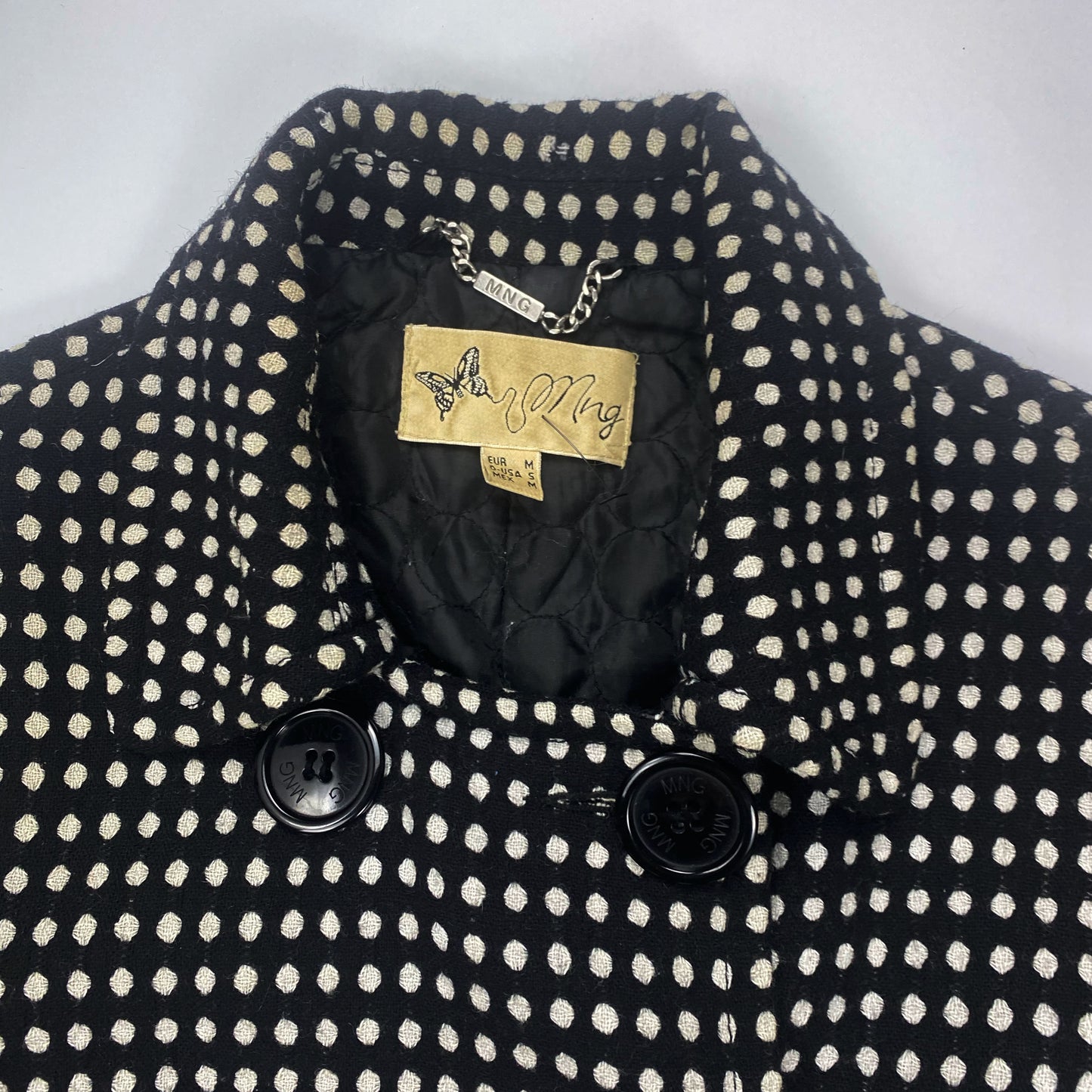 00's Polka Dot Double Breasted Jacket - S