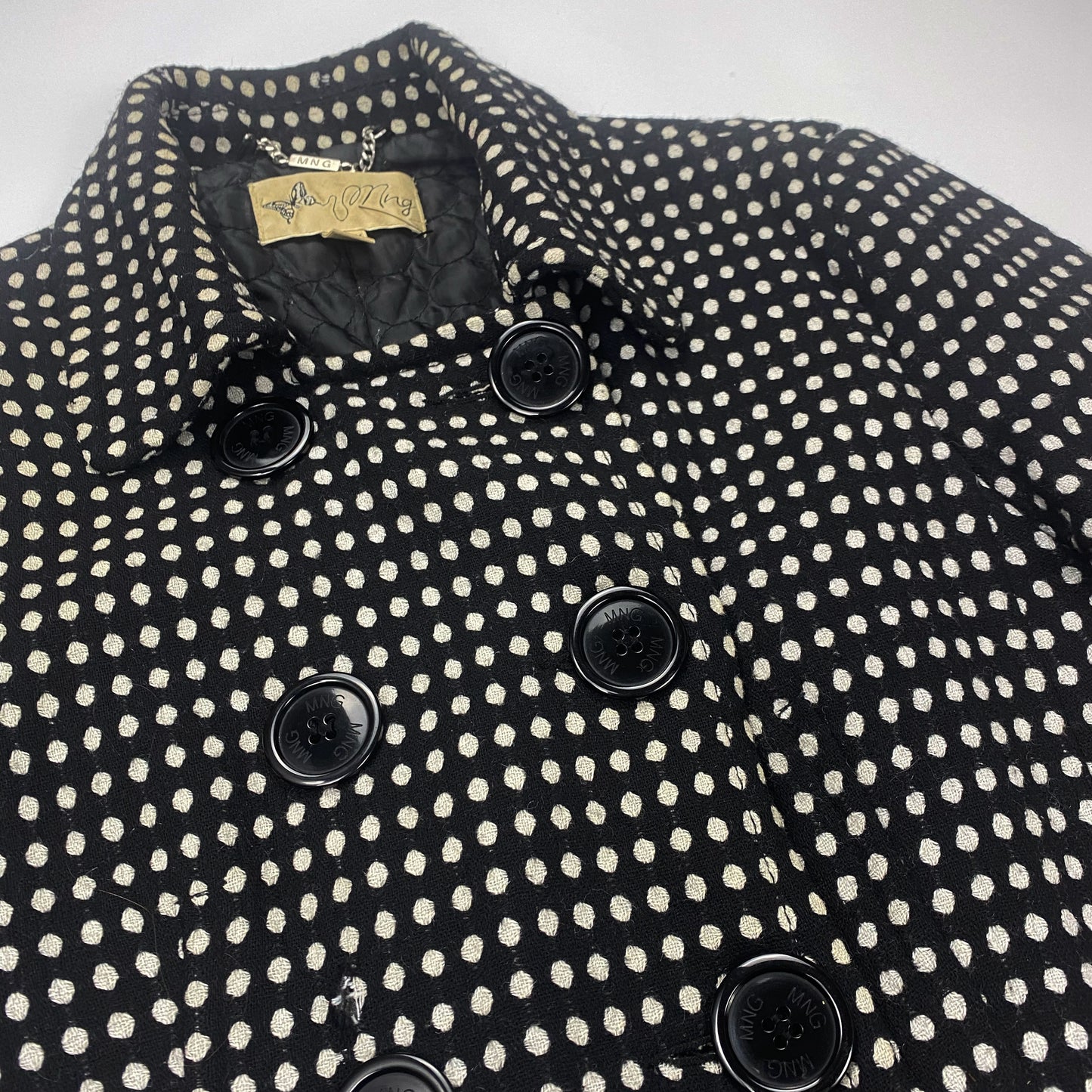 00's Polka Dot Double Breasted Jacket - S
