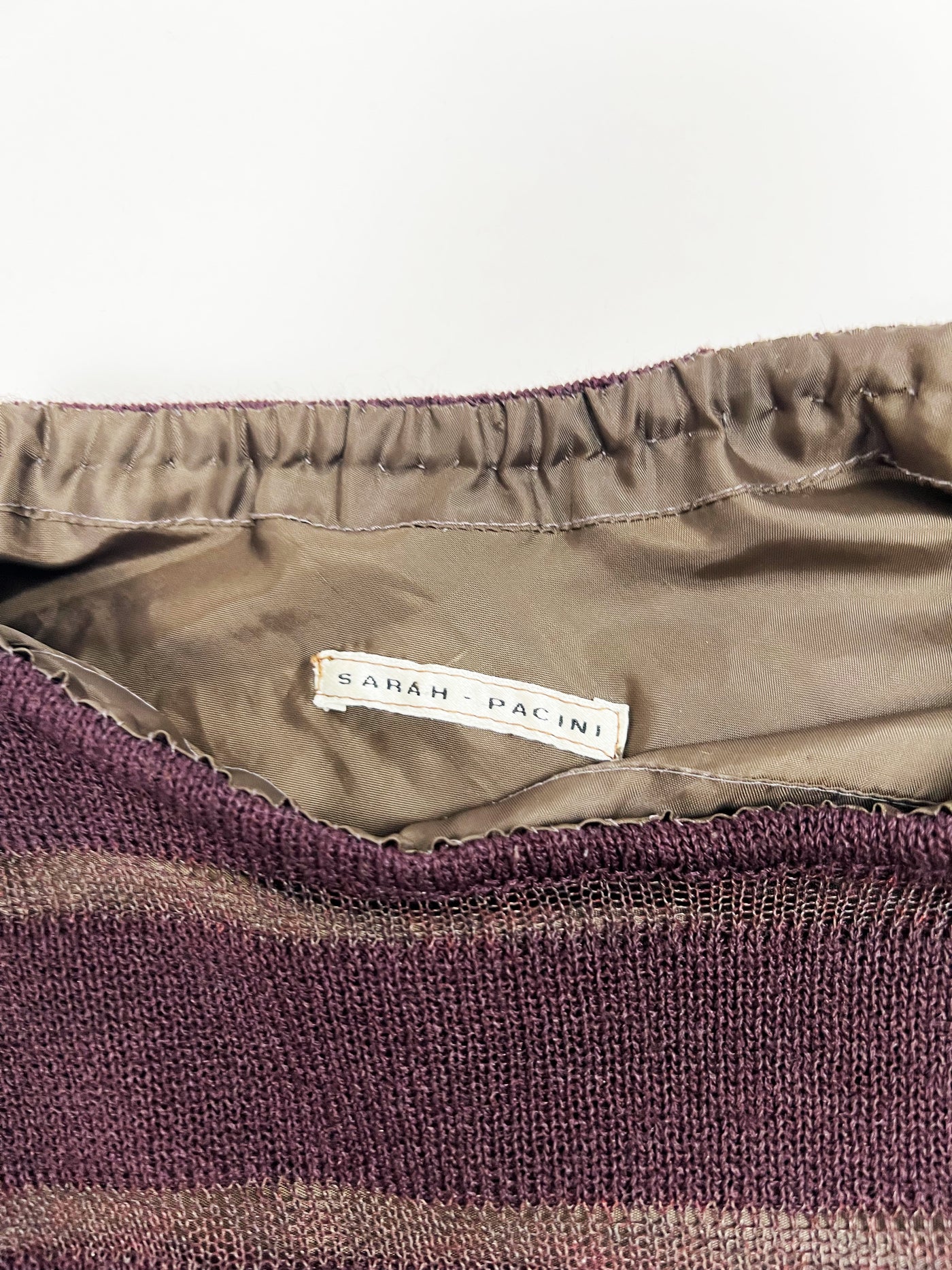 00's Sarah Pacini Knit Cropped Jumper in Burgundy - S