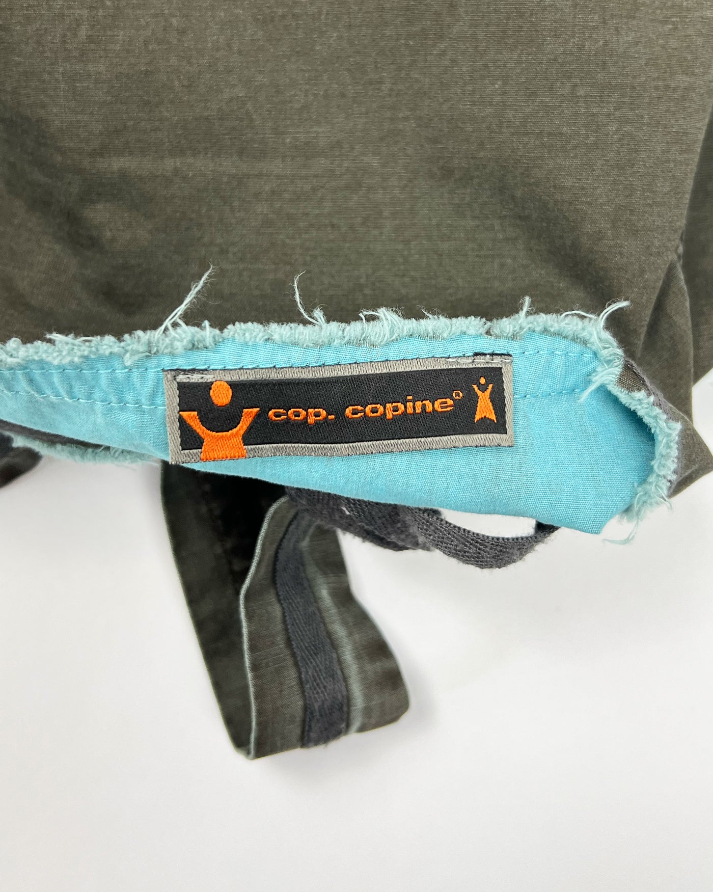00's Cop Copine Apron Tunic Top in Khaki / Aqua - M