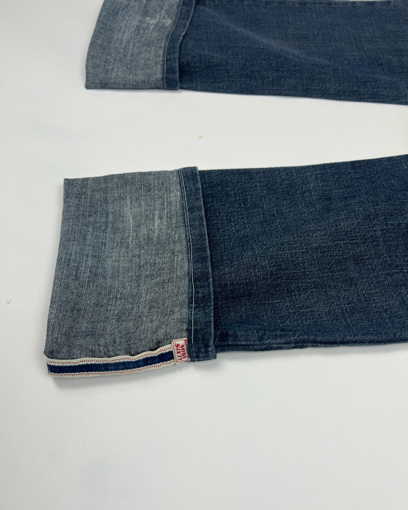 Late 90's Miss Sixty Cropped Jeans with Skirt in Indigo Denim - W27