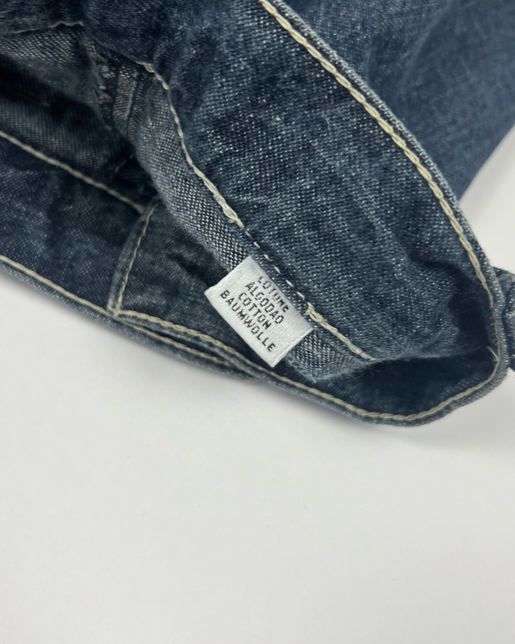 Late 90's Miss Sixty Cropped Jeans with Skirt in Indigo Denim - W27
