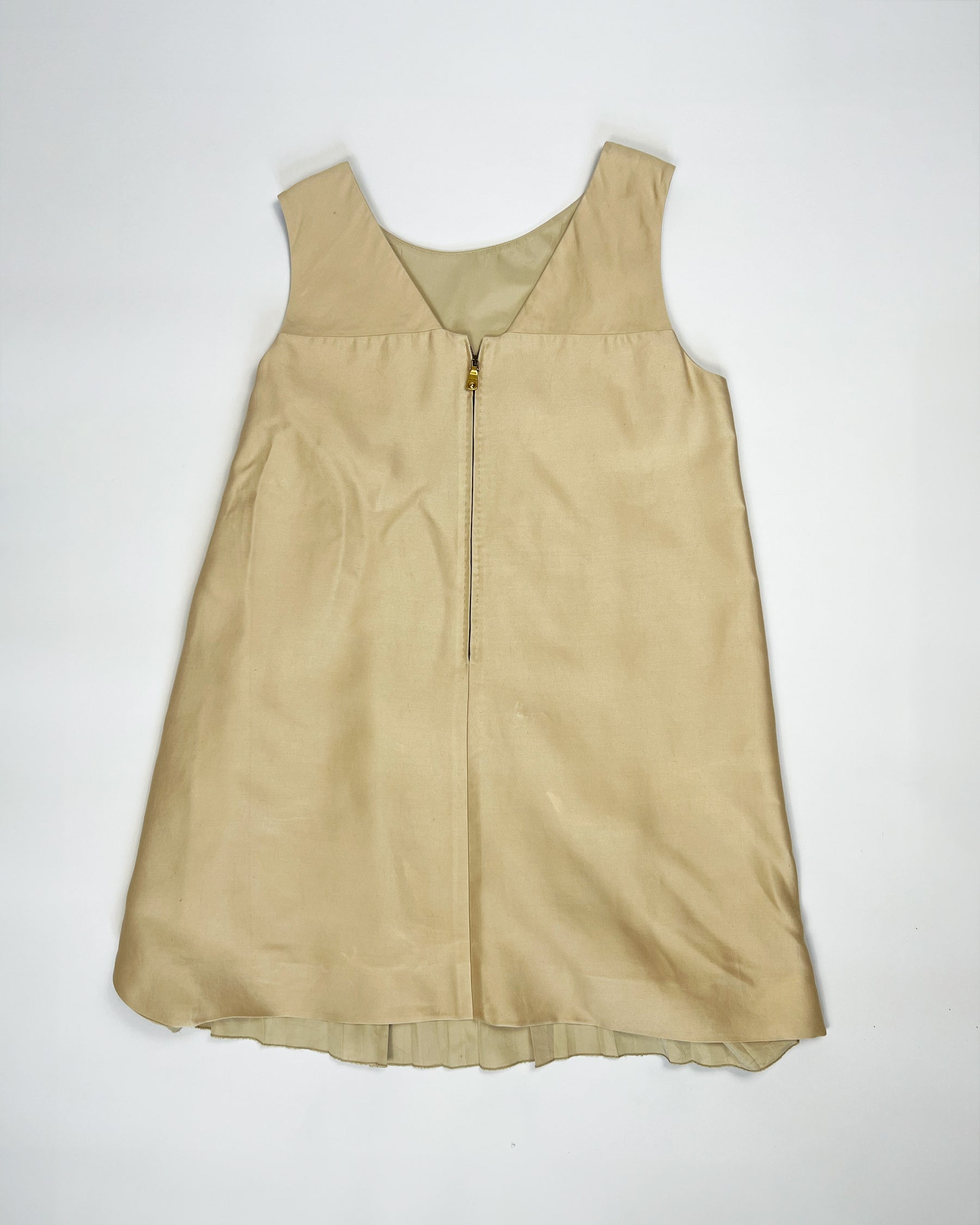 AW 2009 Miu Miu Pleated Dress with Cut Out Detail - M
