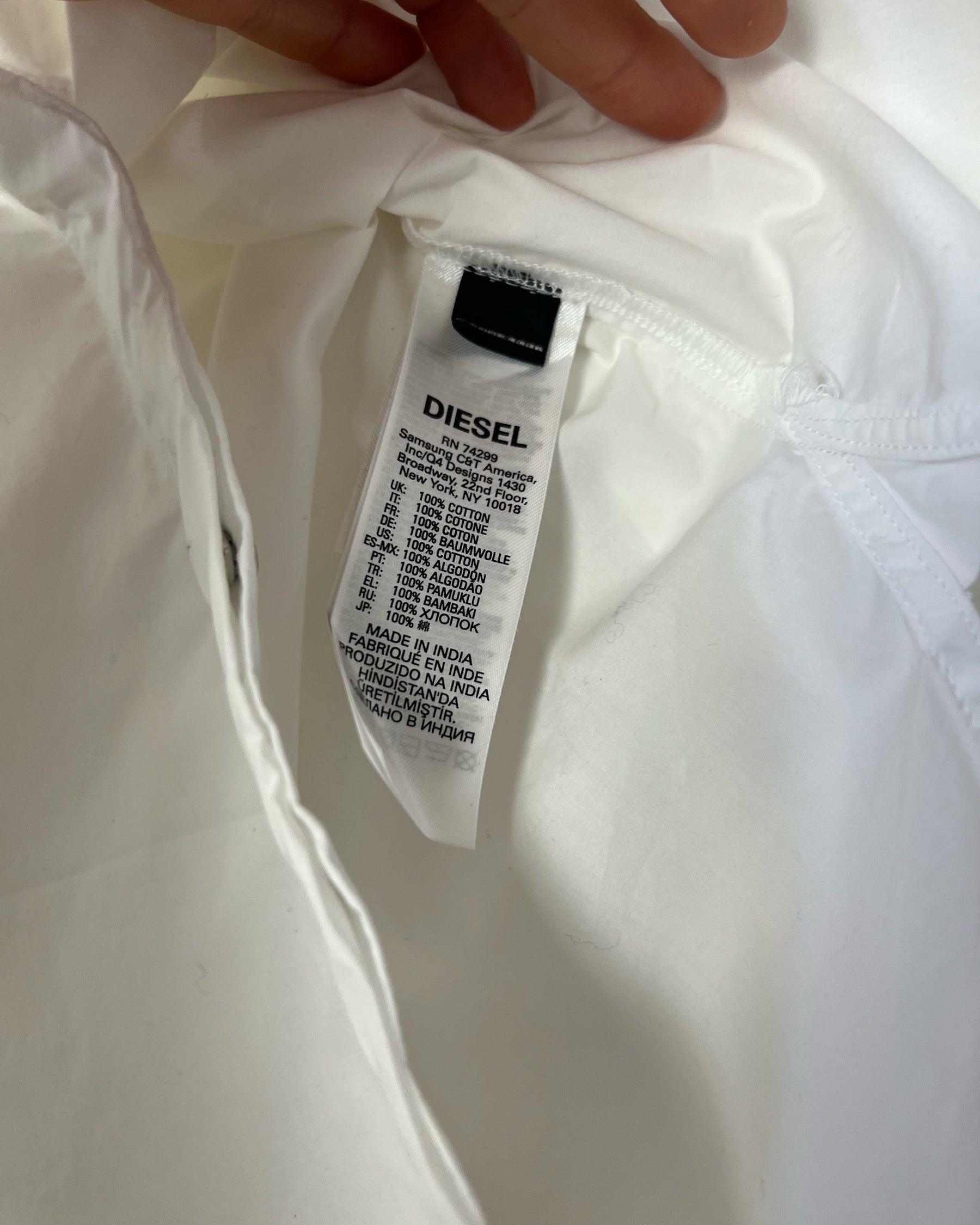 2020 Diesel Shirt with Detachable Ruffle Collar - S