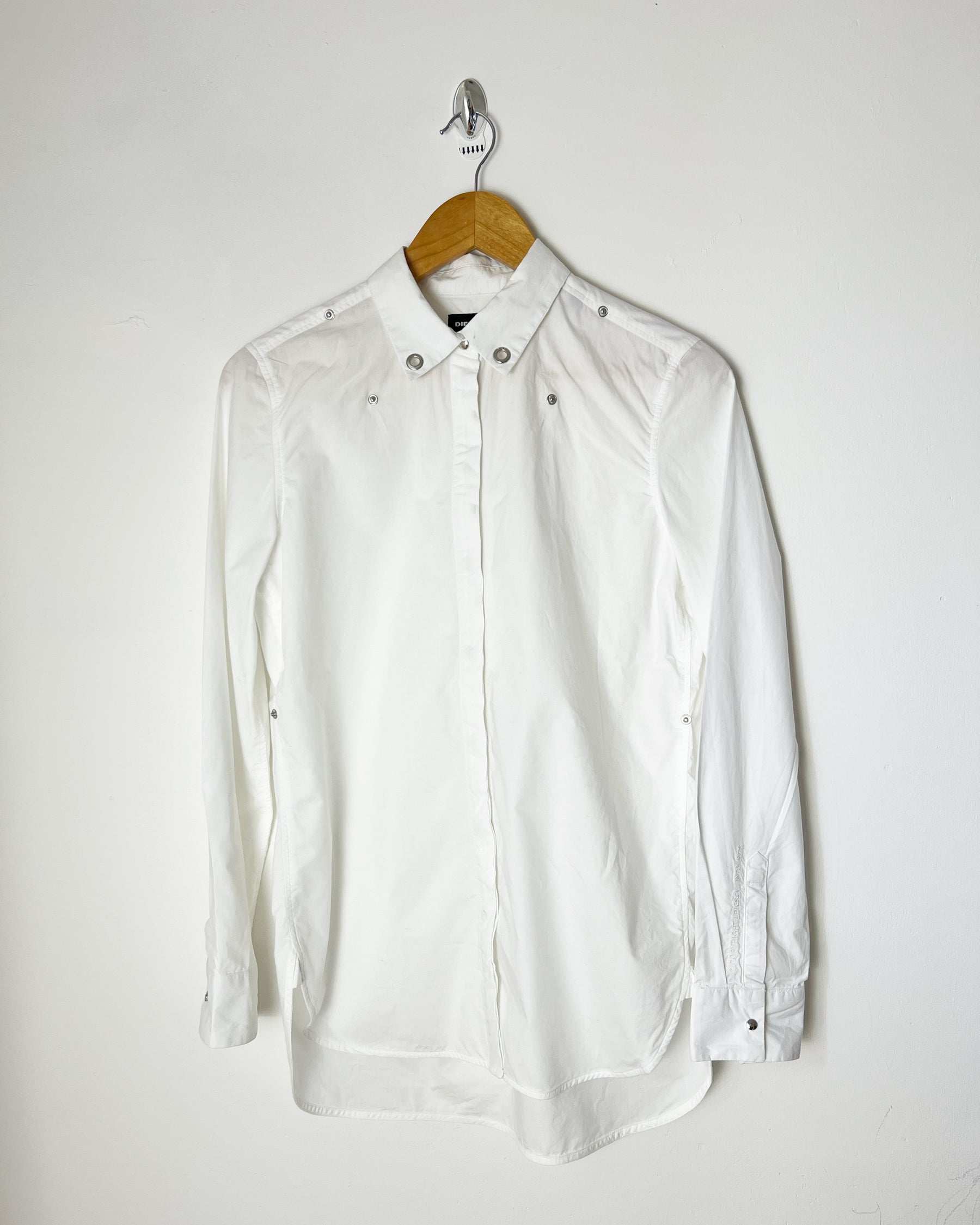 2020 Diesel Shirt with Detachable Ruffle Collar - S