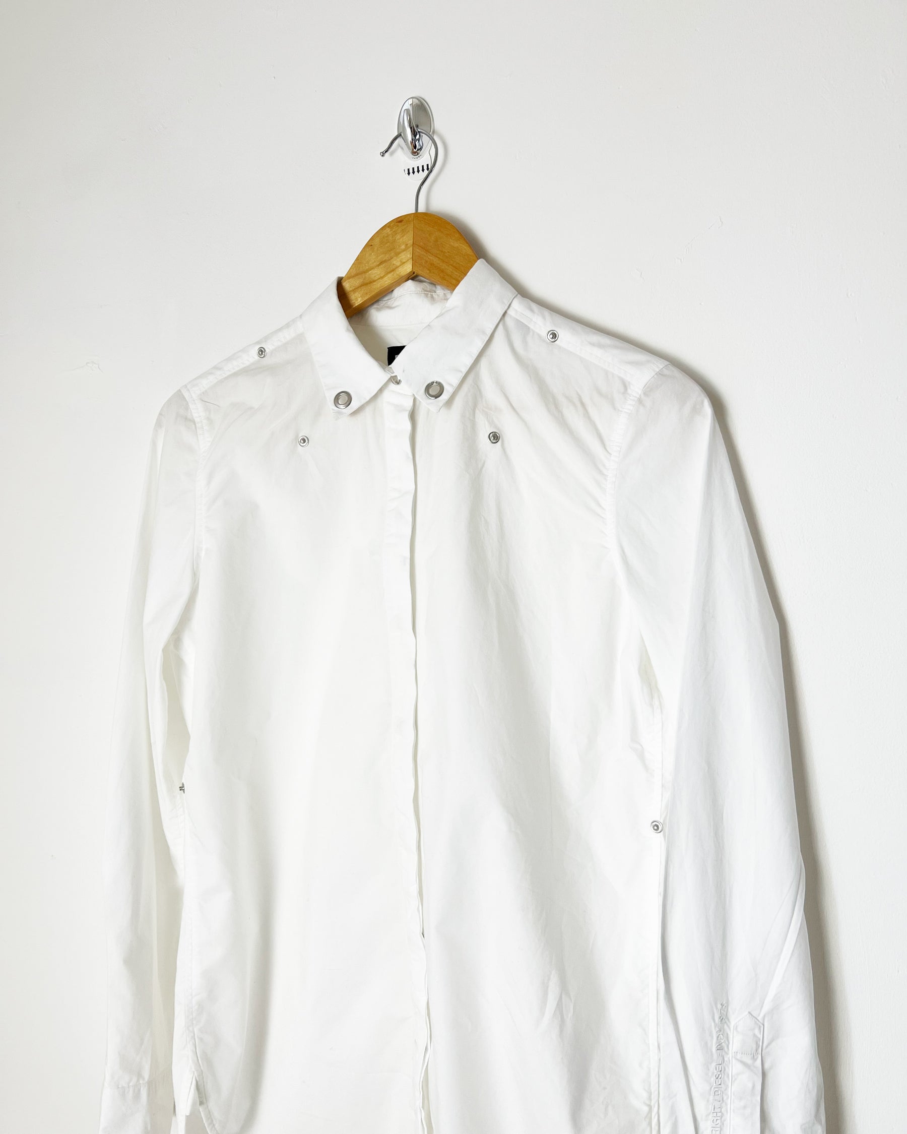2020 Diesel Shirt with Detachable Ruffle Collar - S