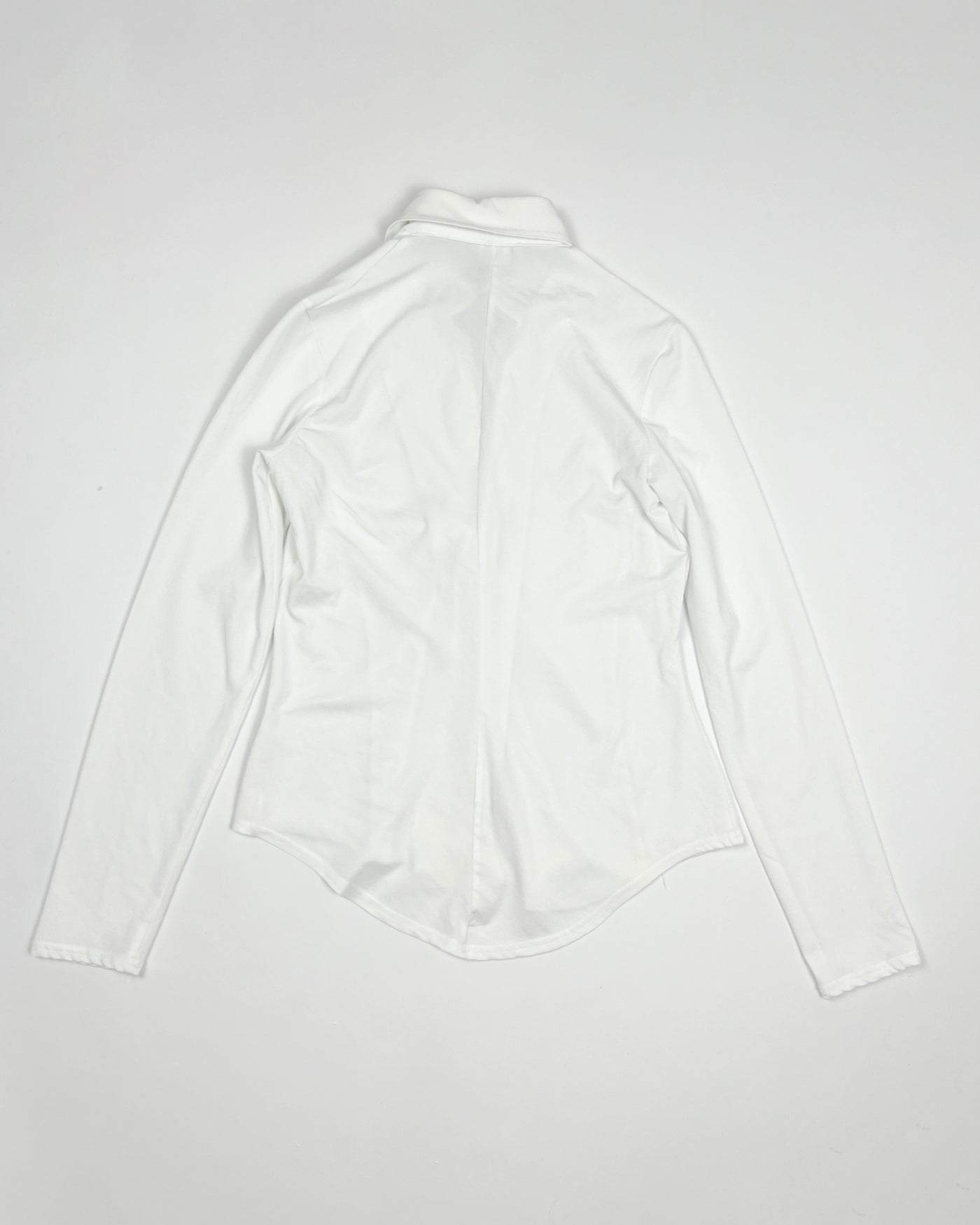 00'S Morgan de Toi Longsleeve Top with Single Button Closure in White - S
