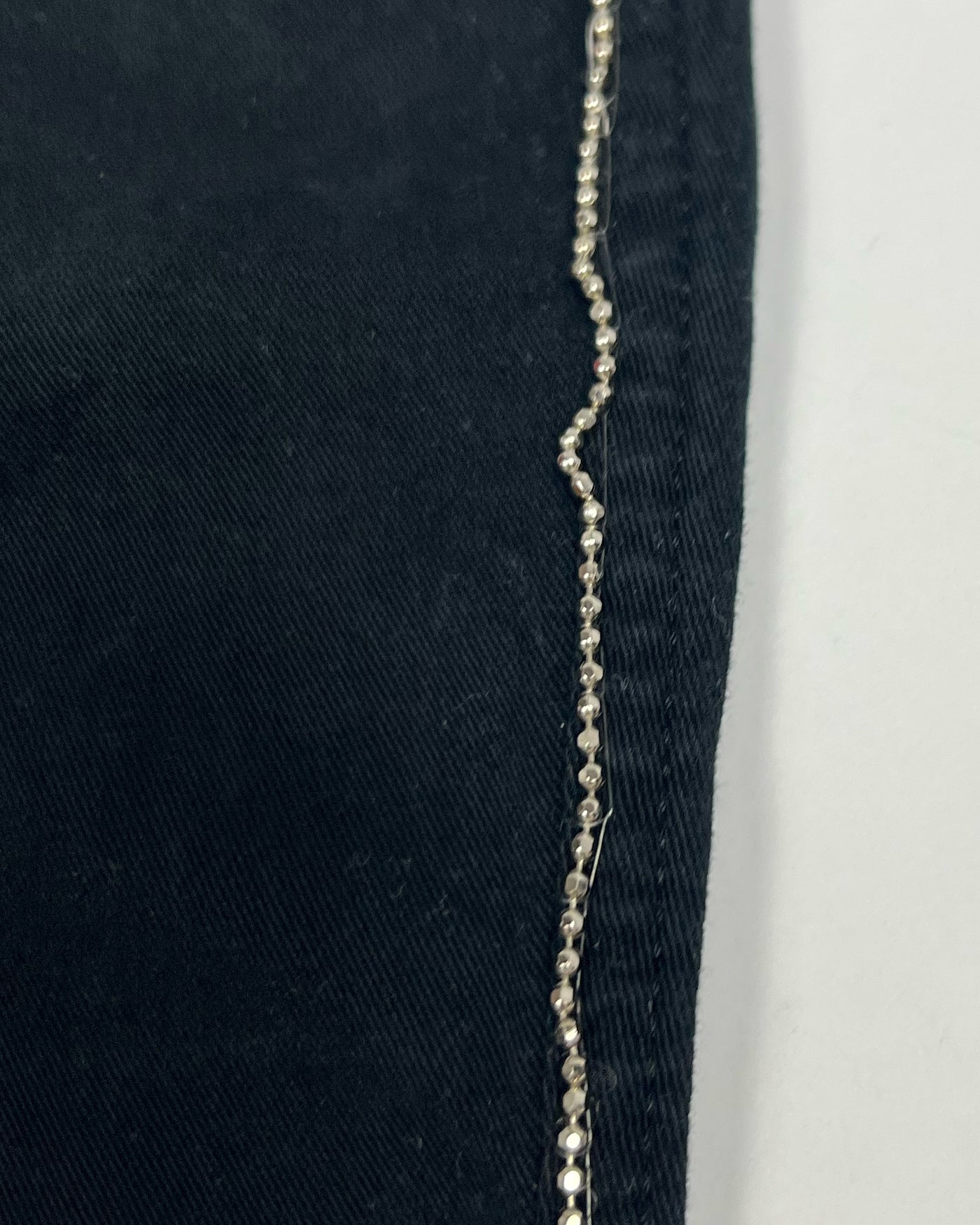90's Moschino Low Rise Bootcut Jeans with Metallic Bead Trim - W32