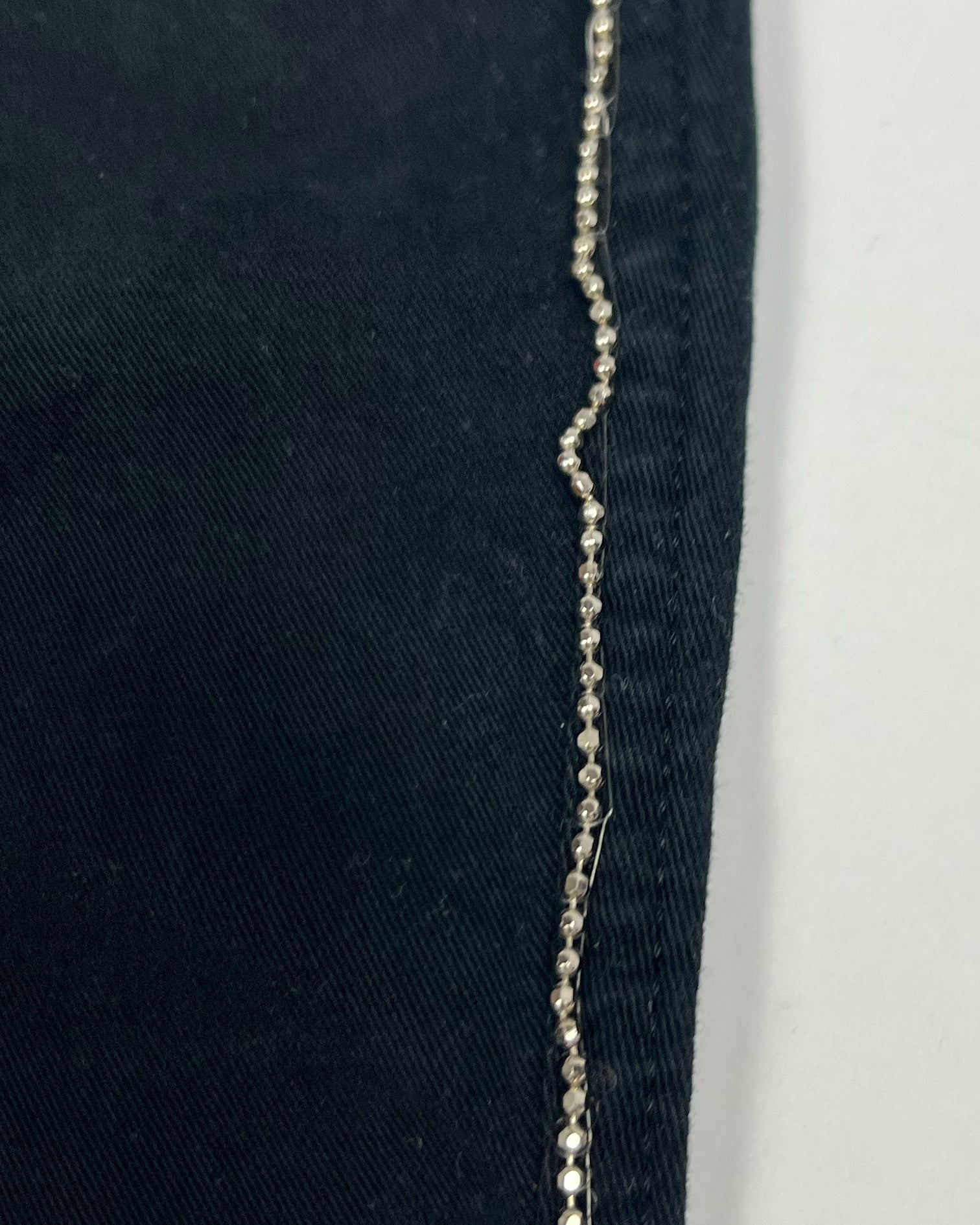90's Moschino Low Rise Bootcut Jeans with Metallic Bead Trim - W32