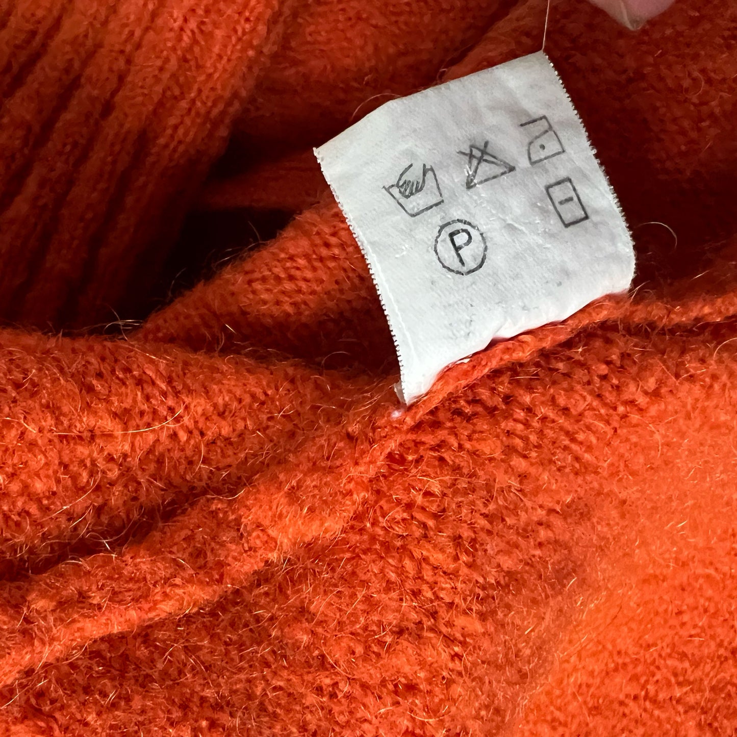 00's Mohair Two Piece Cardigan & Top in Orange - S