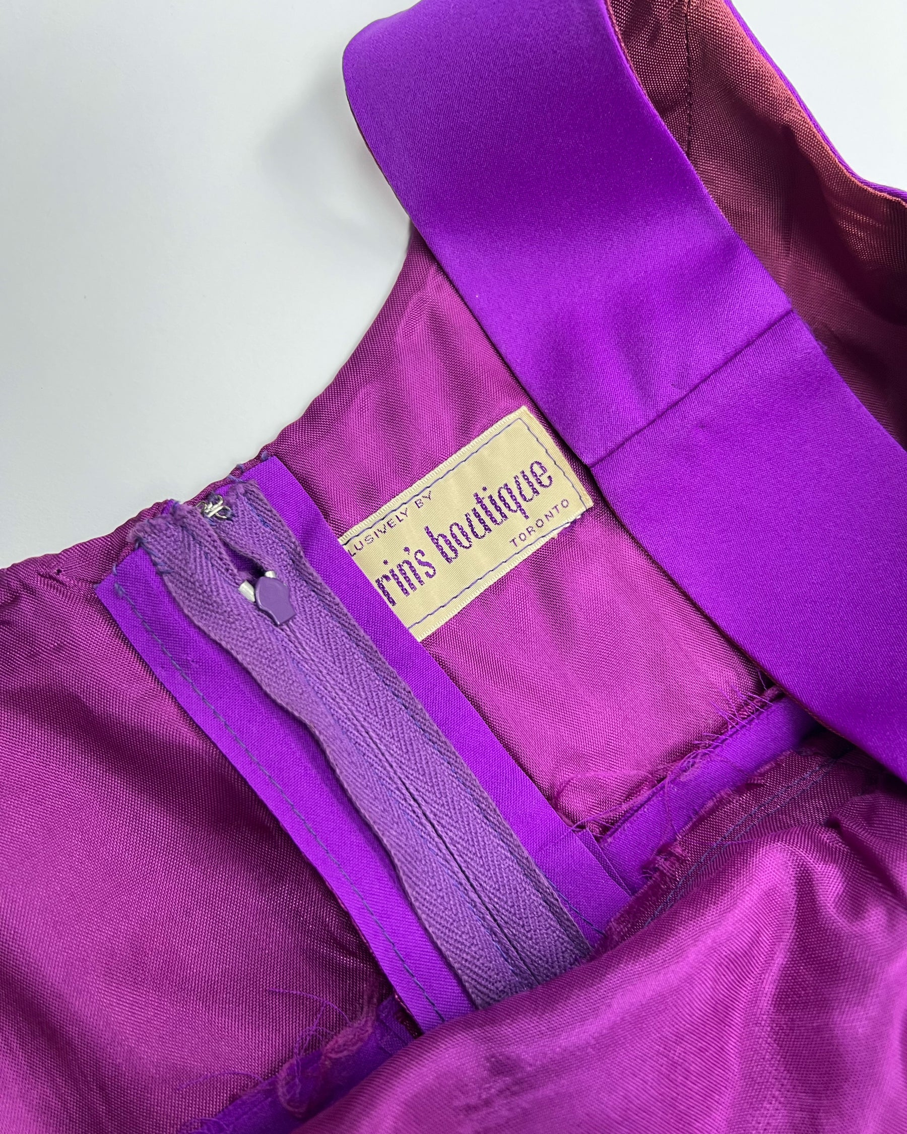 1970's Babydoll Mini Dress in Purple - S/M