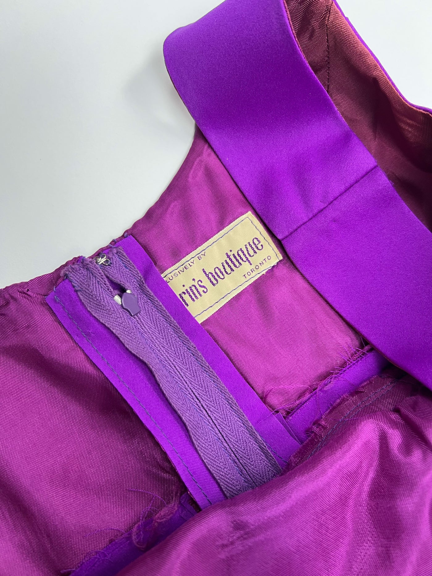 1970's Babydoll Mini Dress in Purple - S/M
