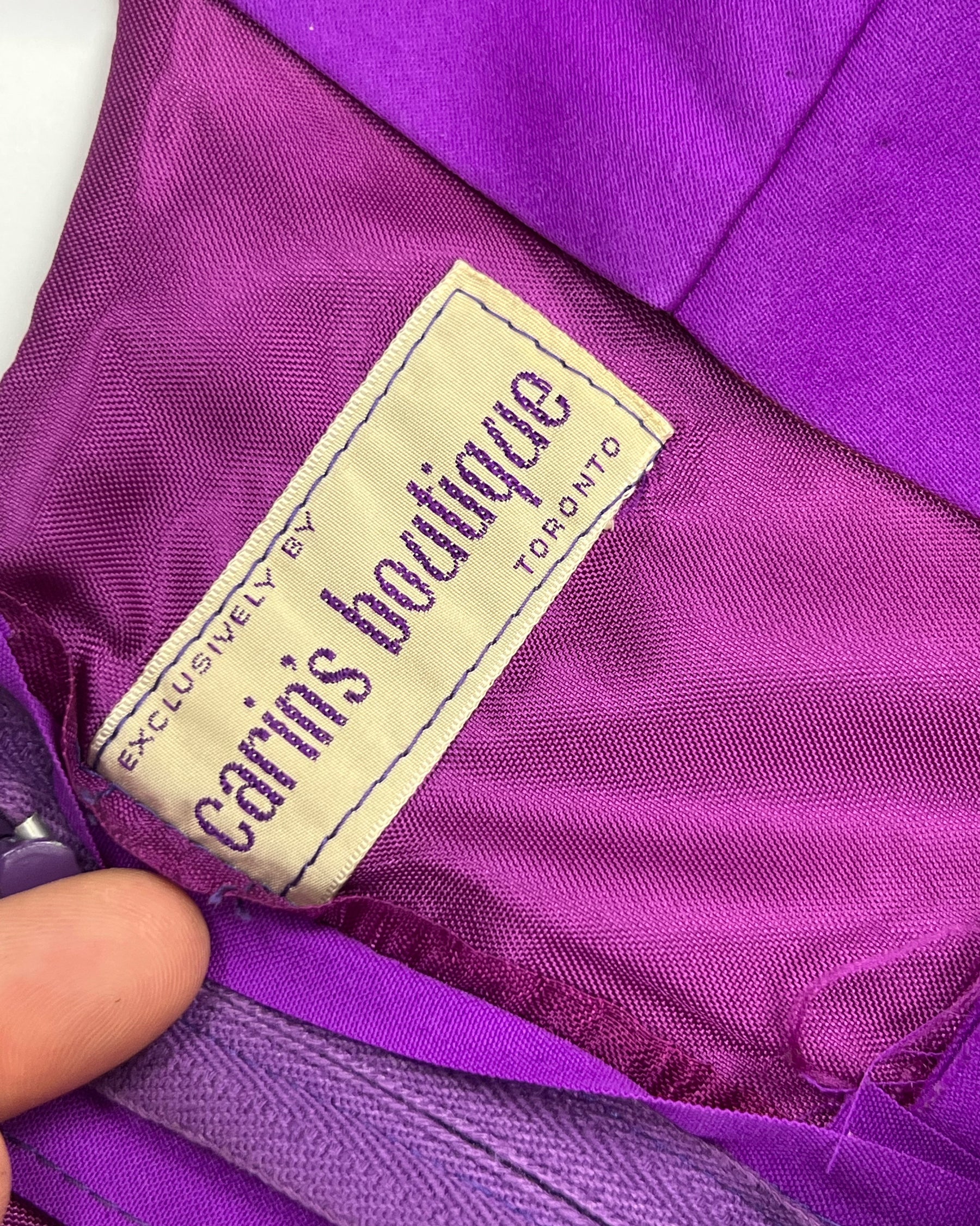 1970's Babydoll Mini Dress in Purple - S/M