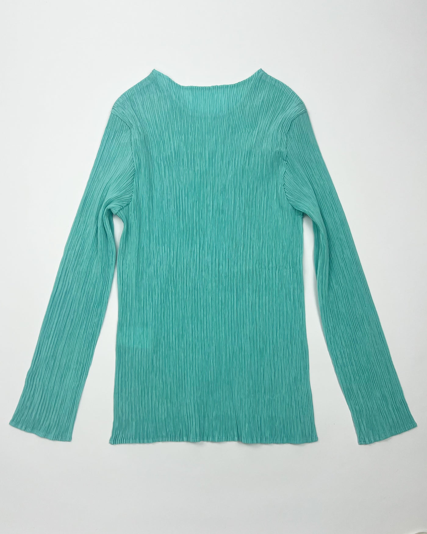 AW 2001 Issey Miyake Mainline Longsleeve Top in Aquamarine - S