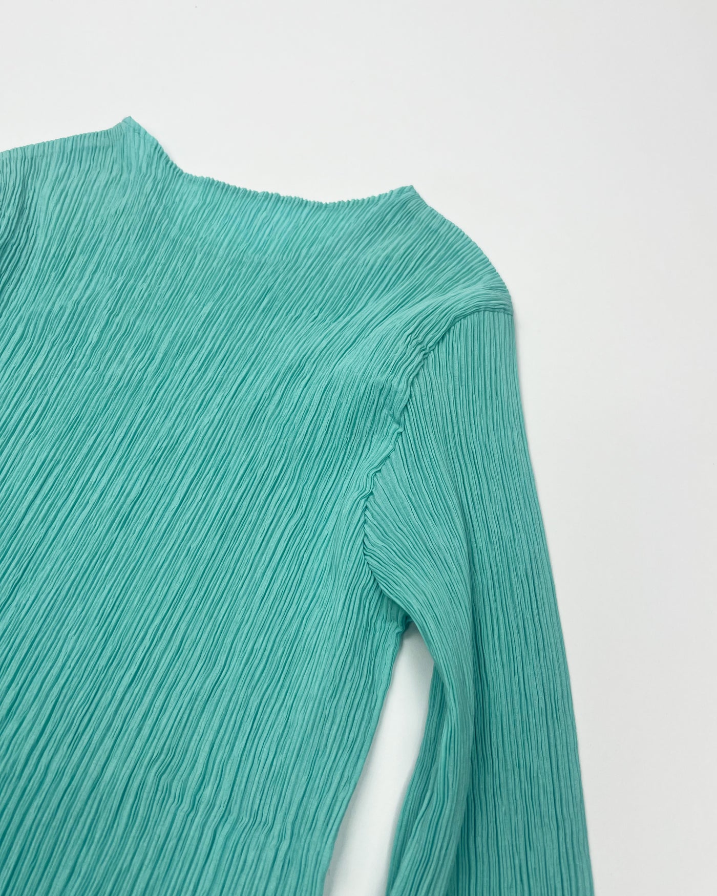 AW 2001 Issey Miyake Mainline Longsleeve Top in Aquamarine - S