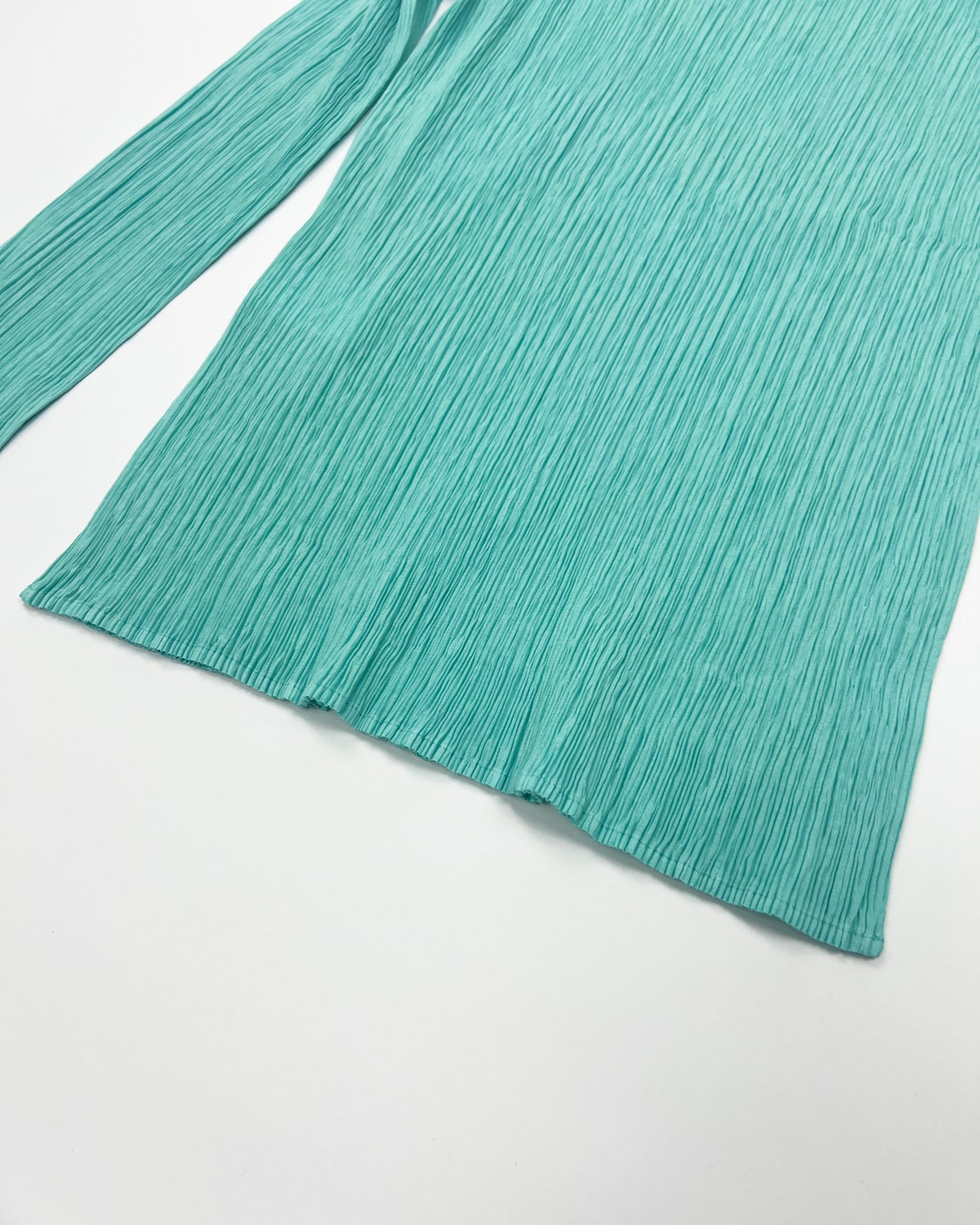 AW 2001 Issey Miyake Mainline Longsleeve Top in Aquamarine - S